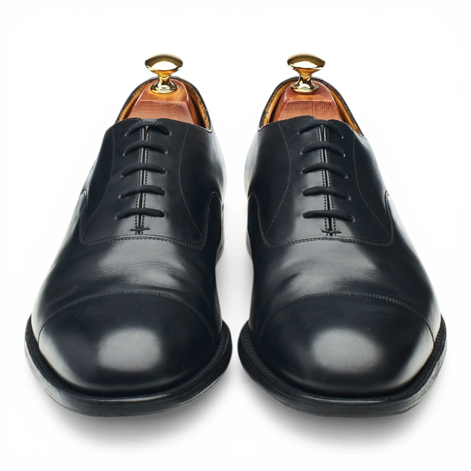 'Consul' Black Leather Oxford UK 9 H - Image 2