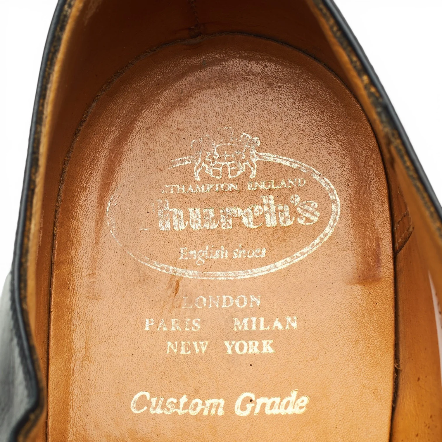 'Consul' Black Leather Oxford UK 9 H - Image 6