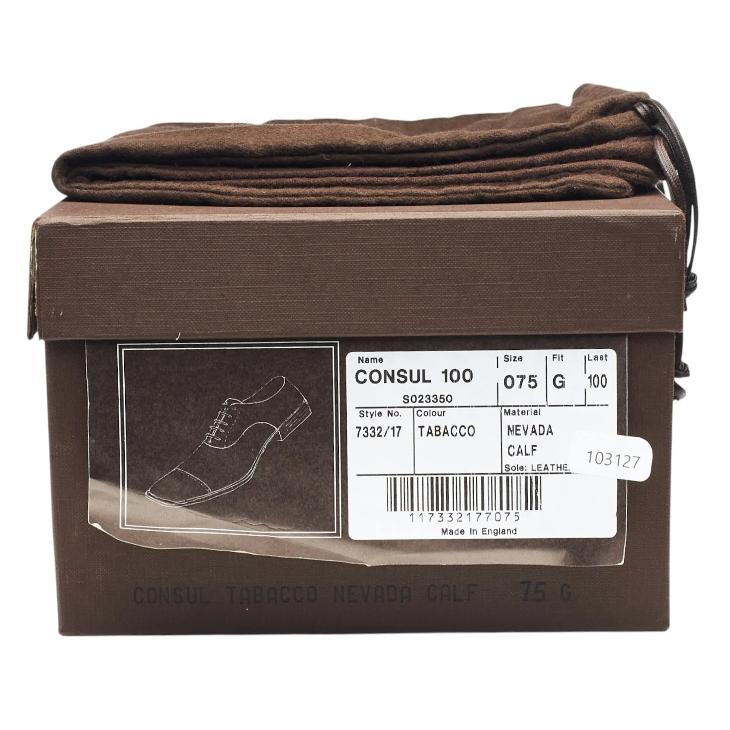 'Consul' Tan Brown Leather Oxford UK 7.5 G - Image 9