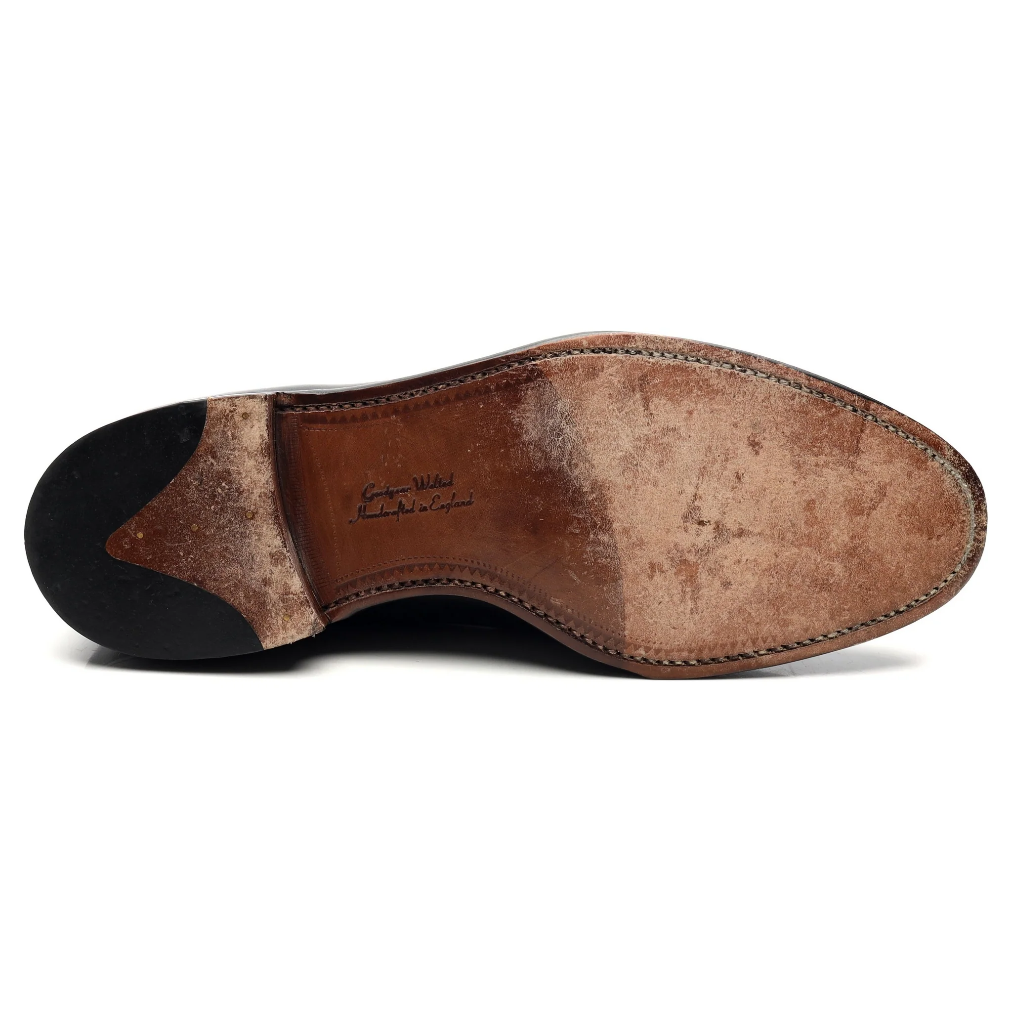 1880 'Whitehall' Black Leather Loafers UK 10 F - Image 11