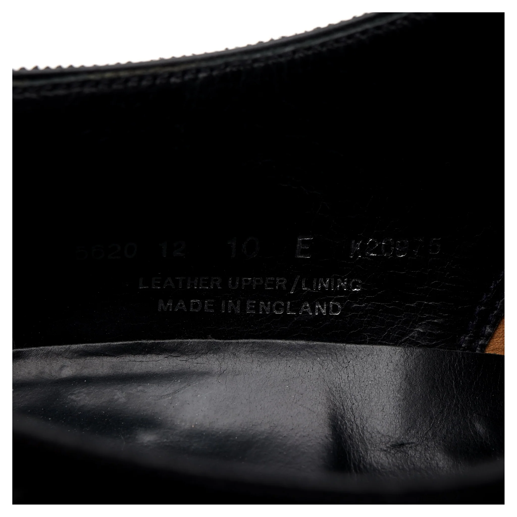 Black Leather Oxford Semi Brogues UK 10 E - Image 13