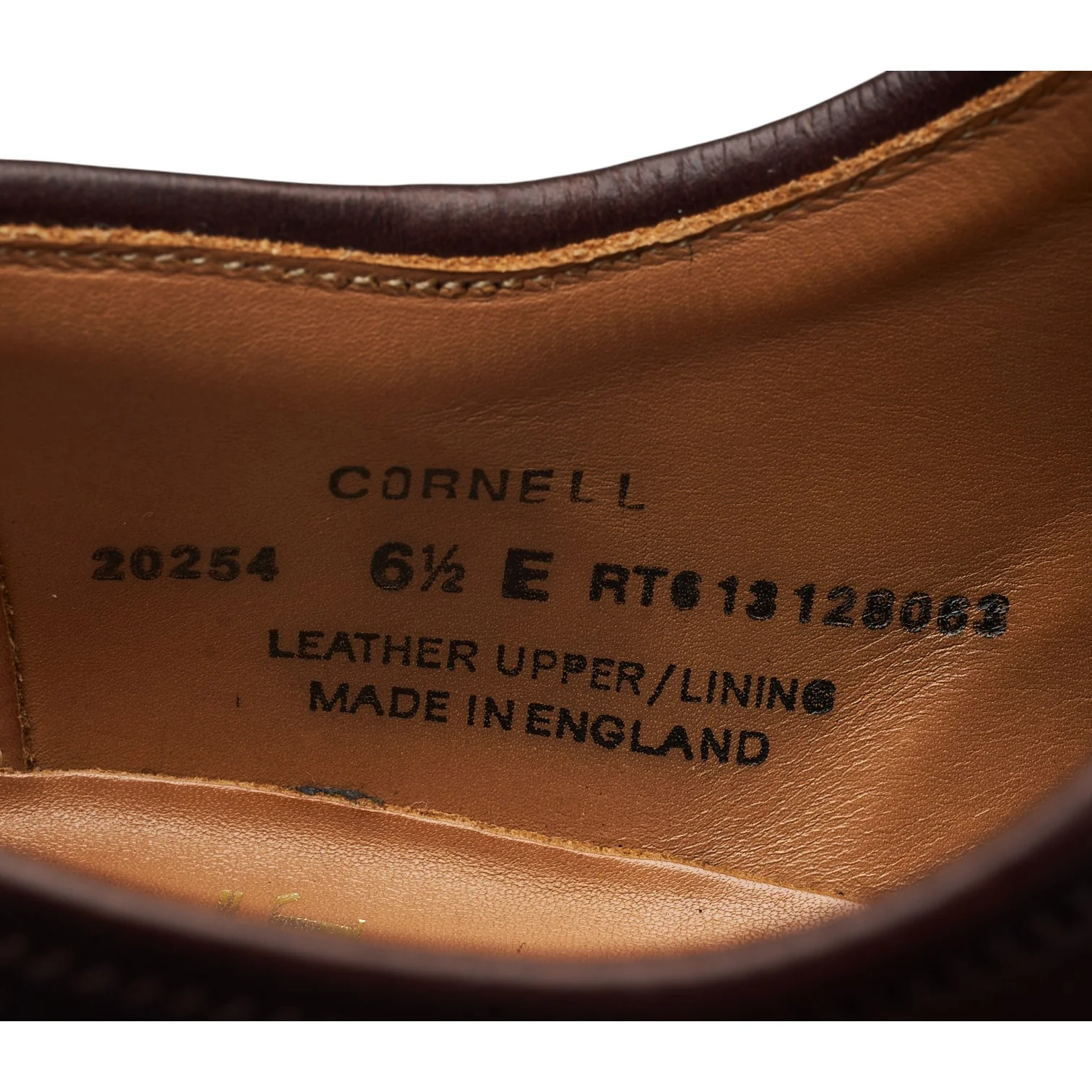 'Cornell' Dark Brown Leather Derby UK 6.5 E - Image 7