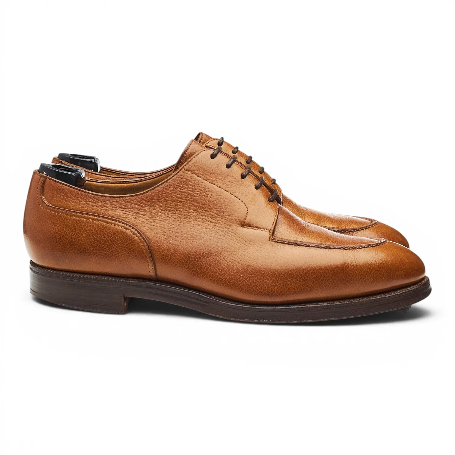'Cornhill' Tan Brown Grain Leather Split Toe Derby UK 7.5 E