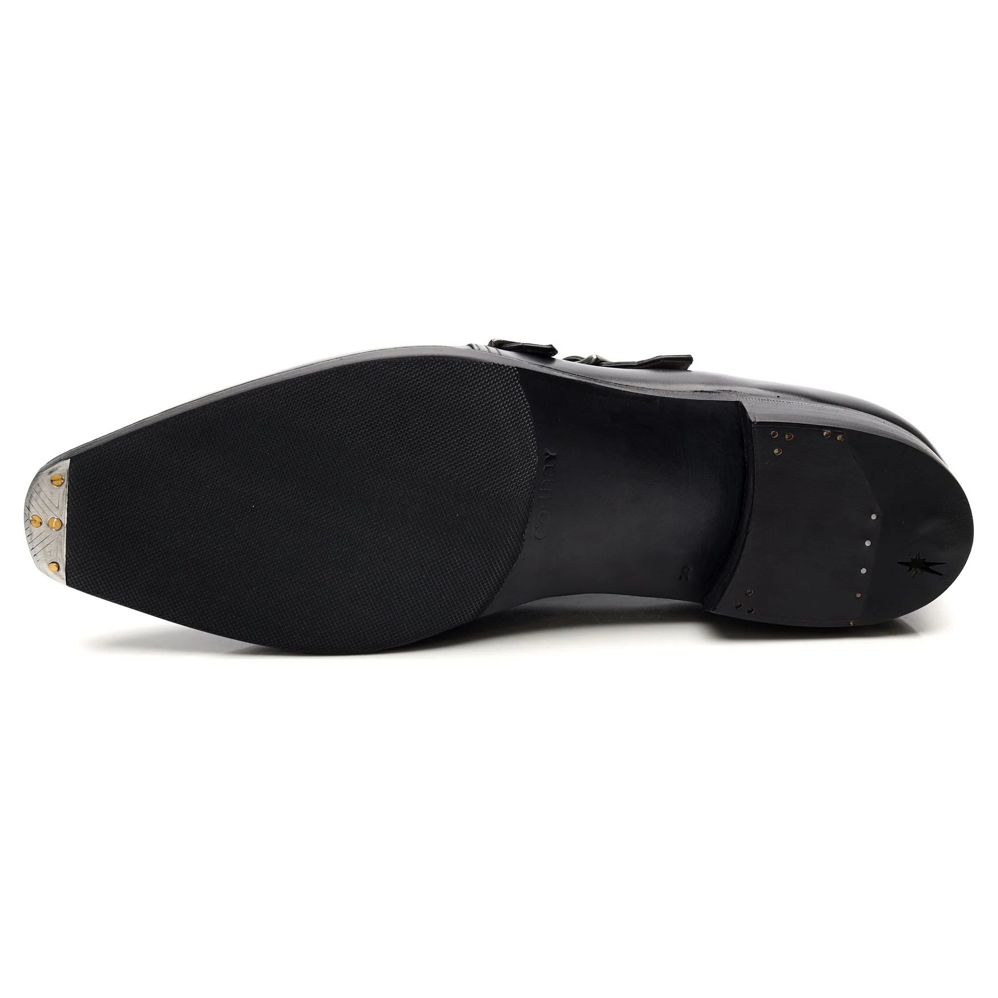 'Twin' Black Leather Double Monk Strap UK 9 E - Image 11