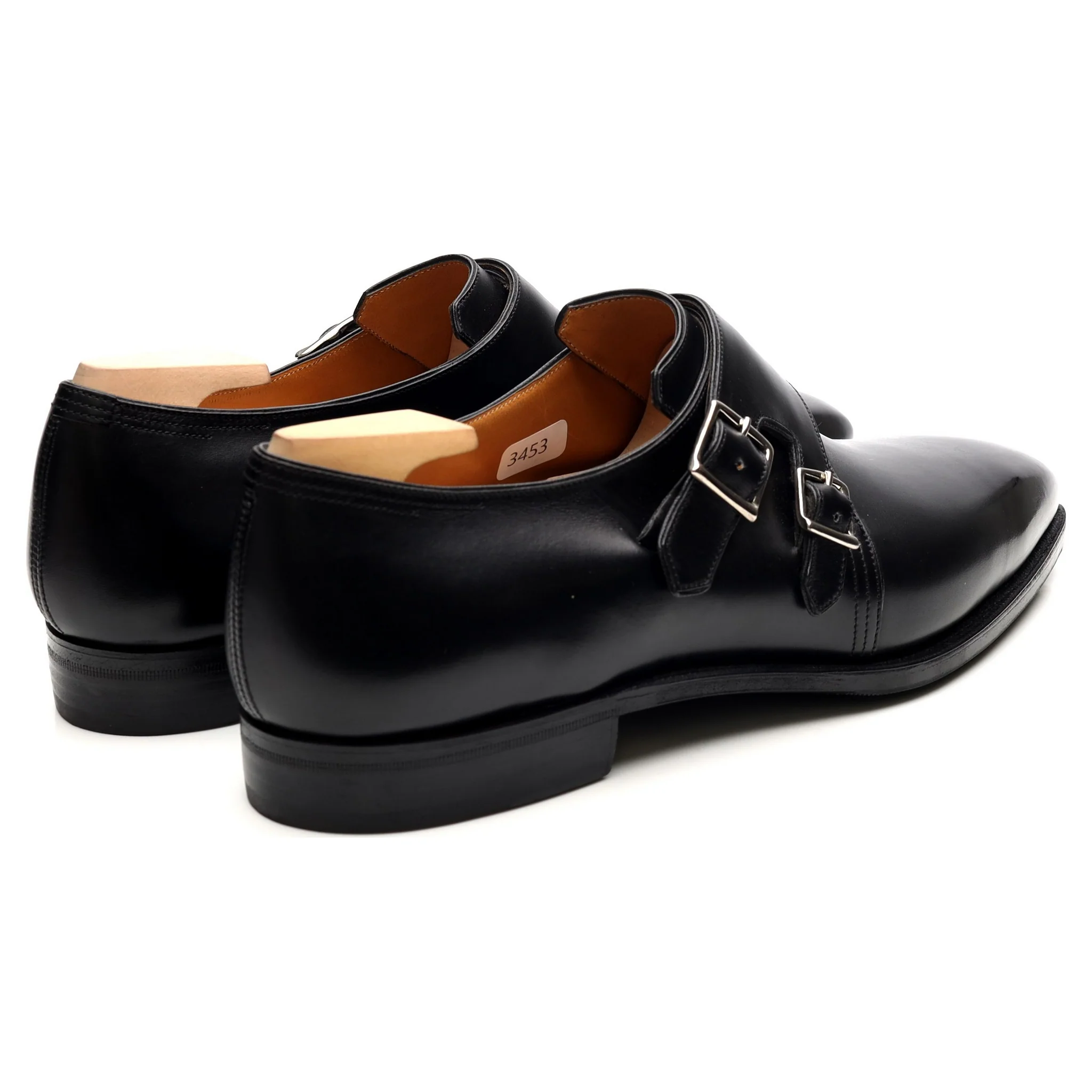 'Twin' Black Leather Double Monk Strap UK 9 E - Image 5