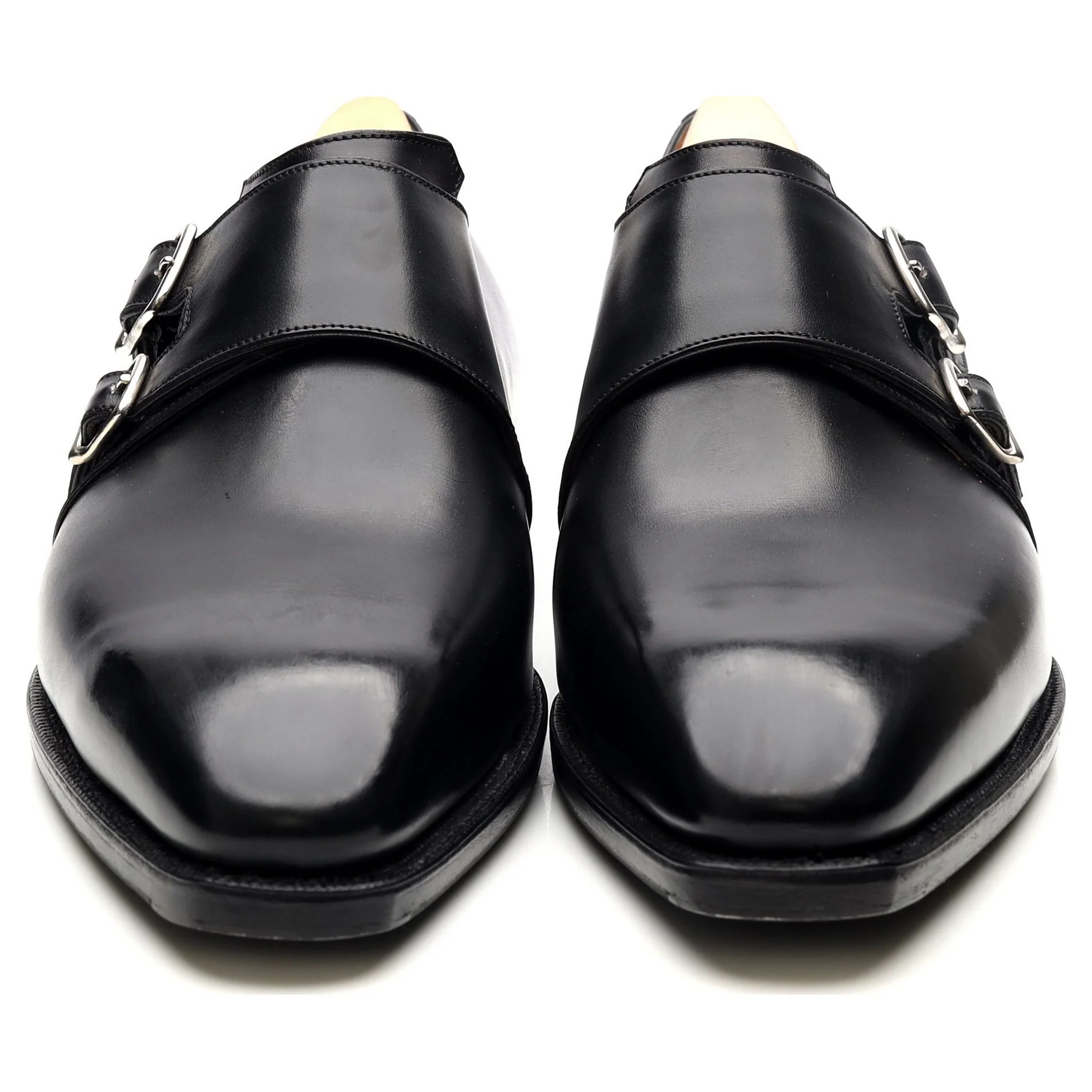'Twin' Black Leather Double Monk Strap UK 9 E - Image 8