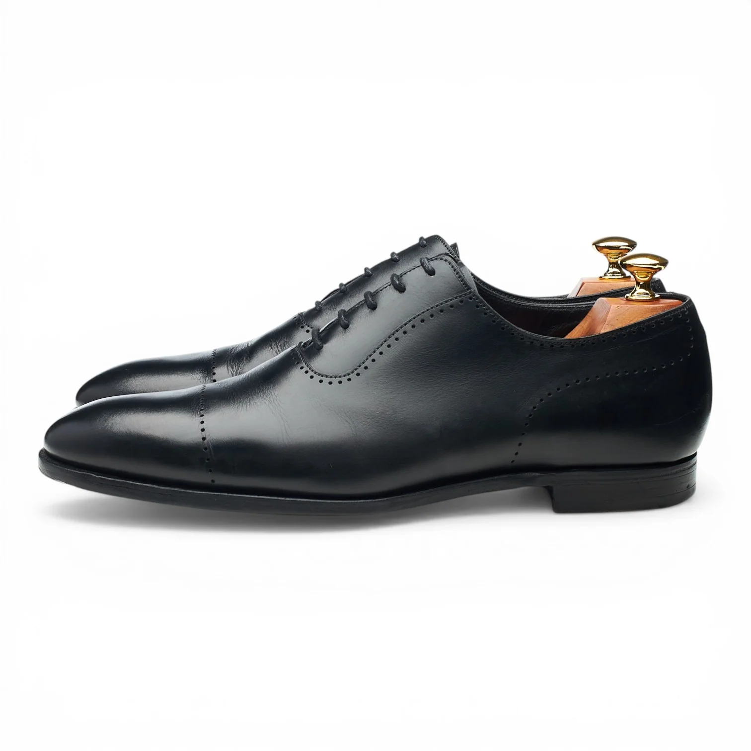 'Courtenay' Black Leather Oxford UK 9 E - Image 3