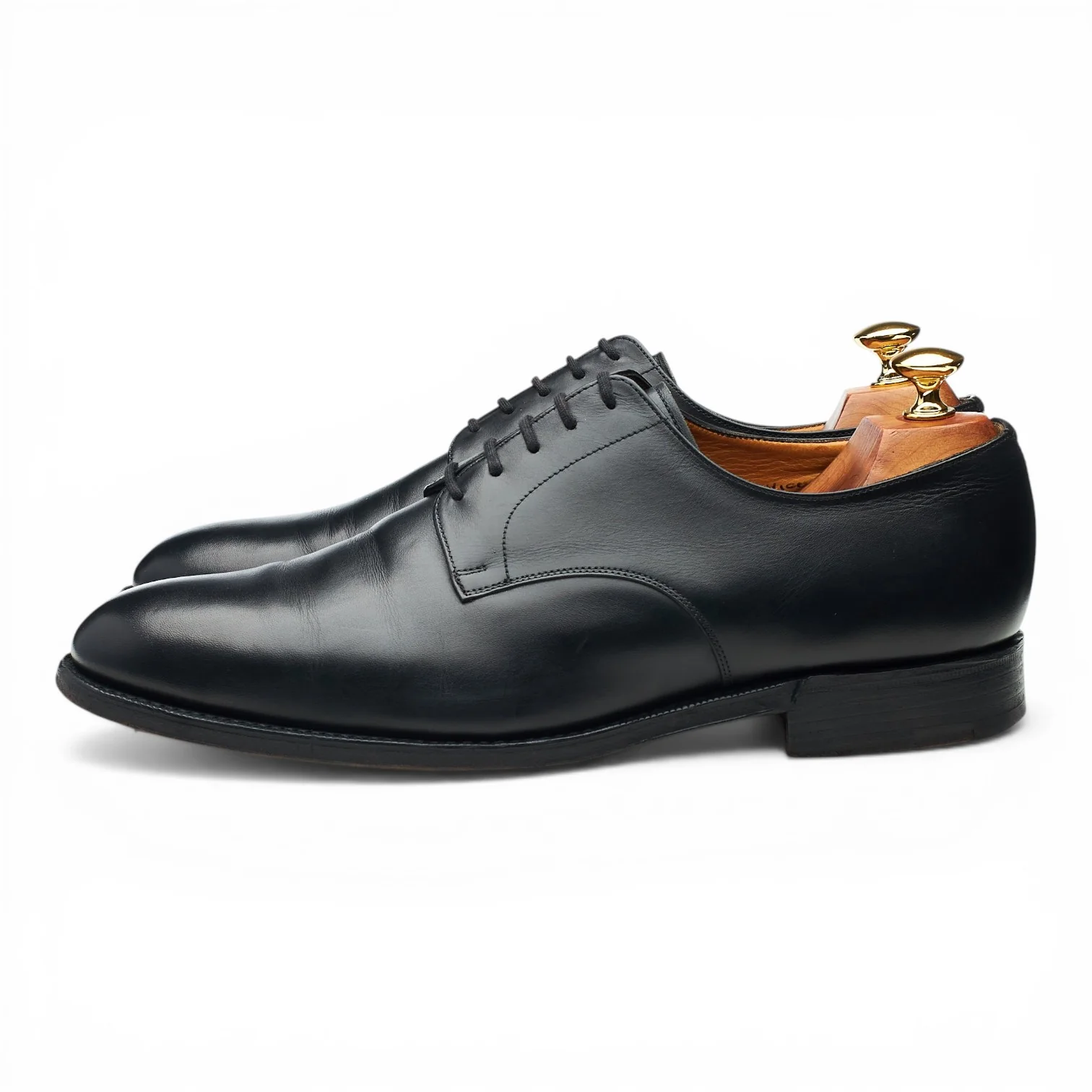 'Cranfield' Black Leather Derby UK 9 H - Image 3