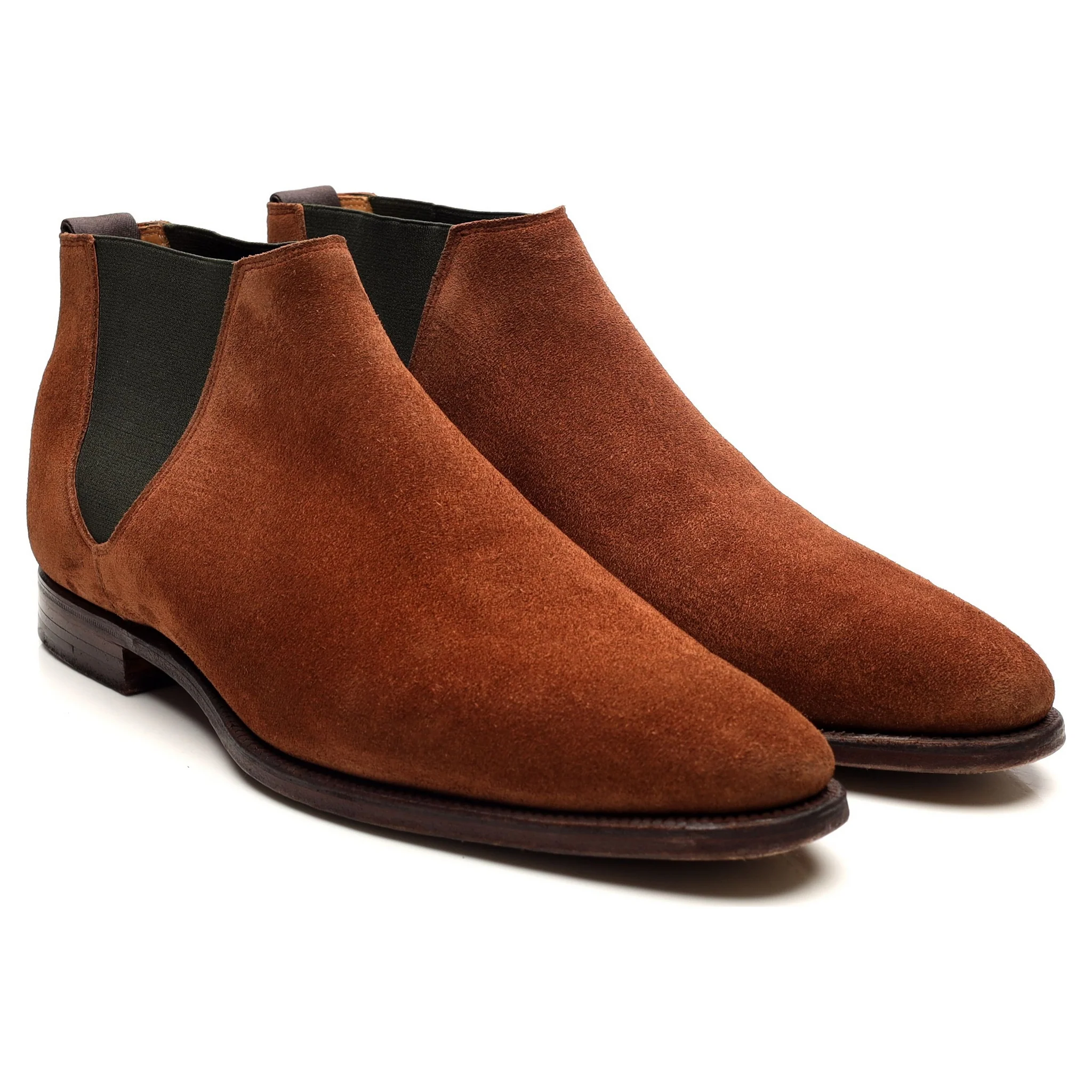 'Cranford 3' Tan Brown Suede Chelsea Boots UK 7 E - Image 7