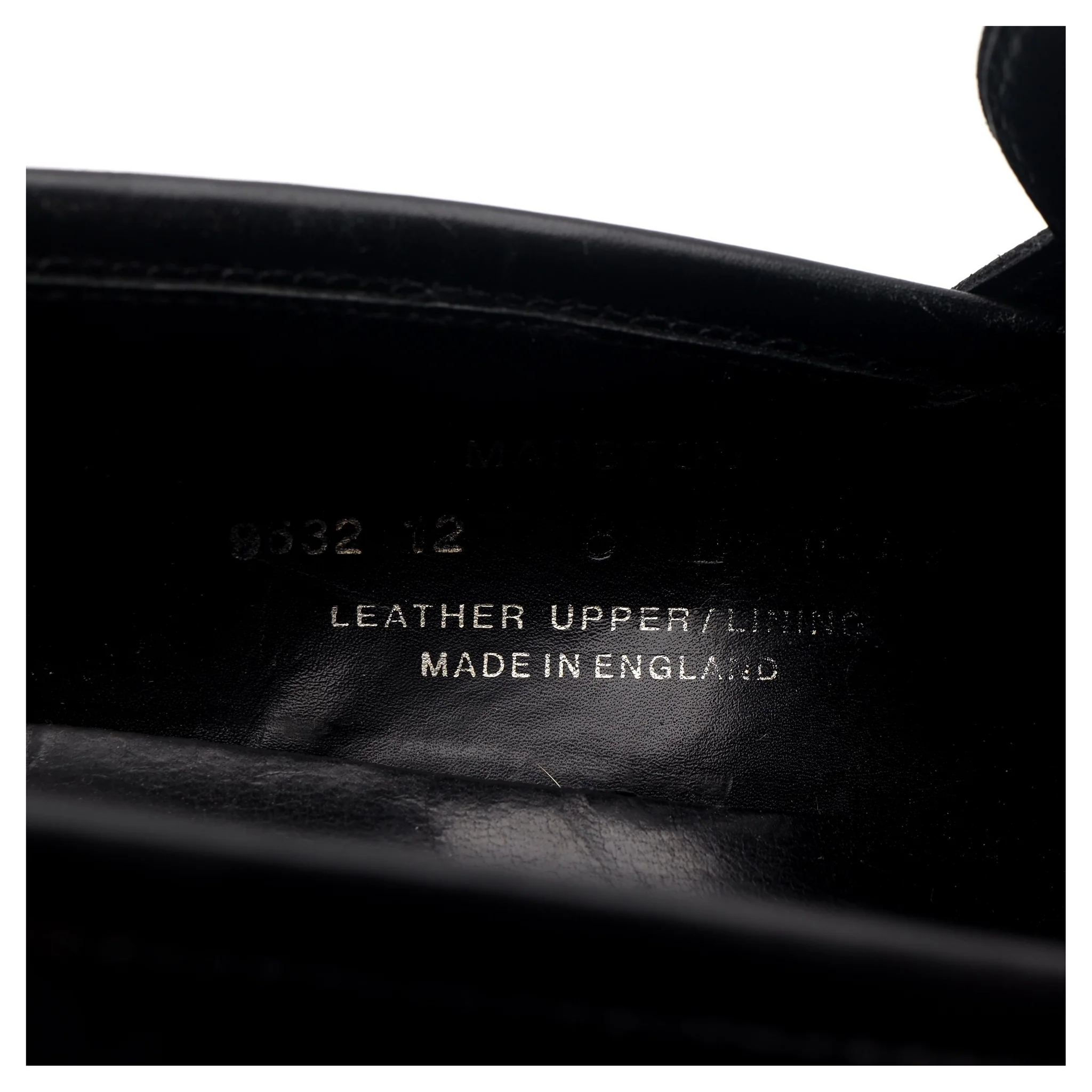 'Marston' Black Leather Loafers UK 8 E - Image 13