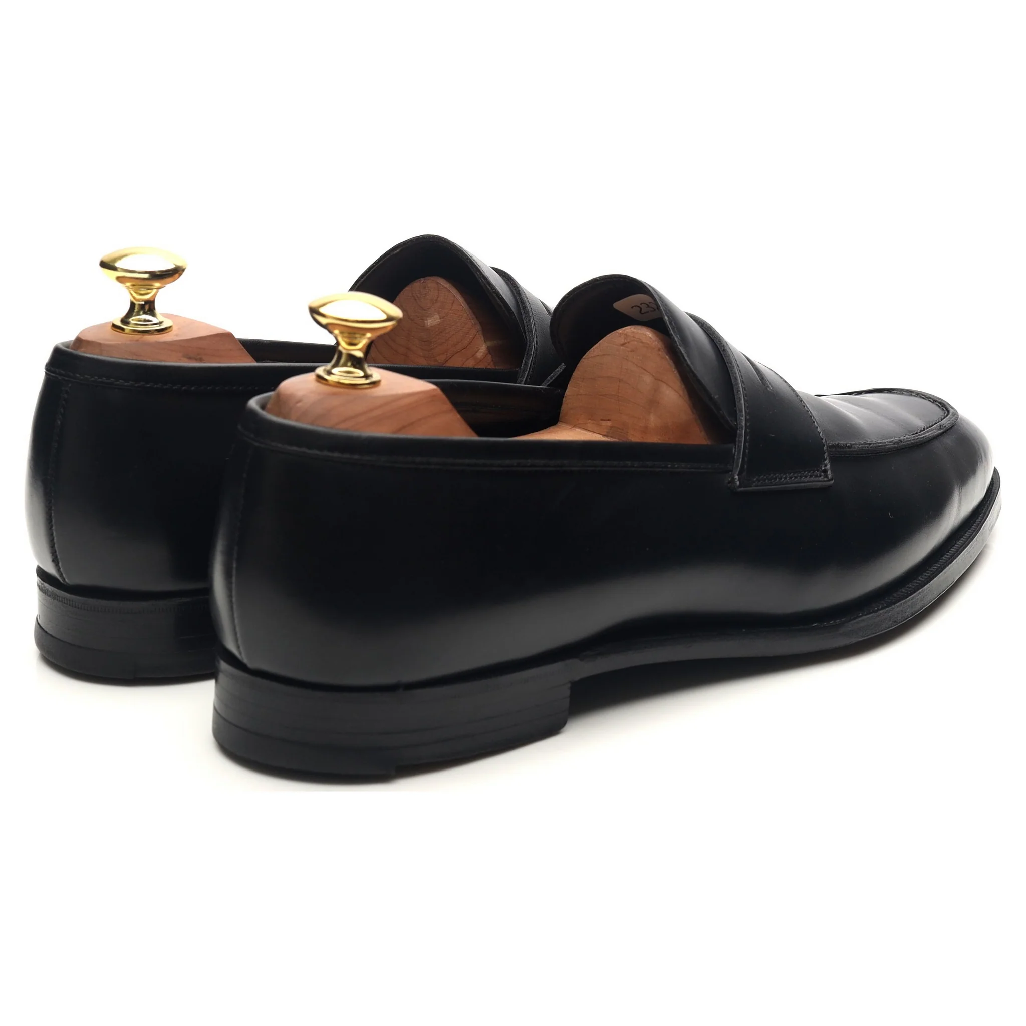 'Marston' Black Leather Loafers UK 8 E - Image 5