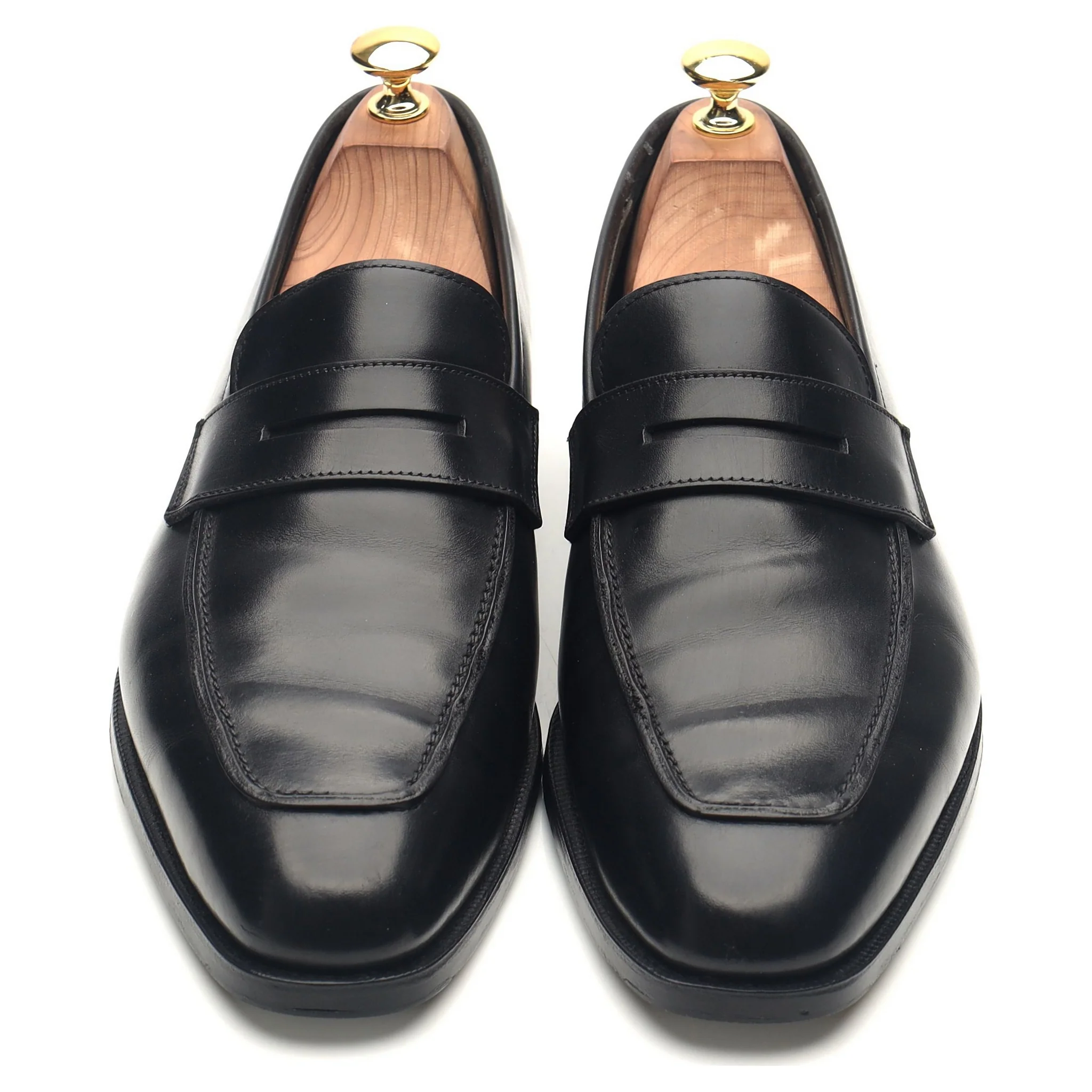 'Marston' Black Leather Loafers UK 8 E - Image 9
