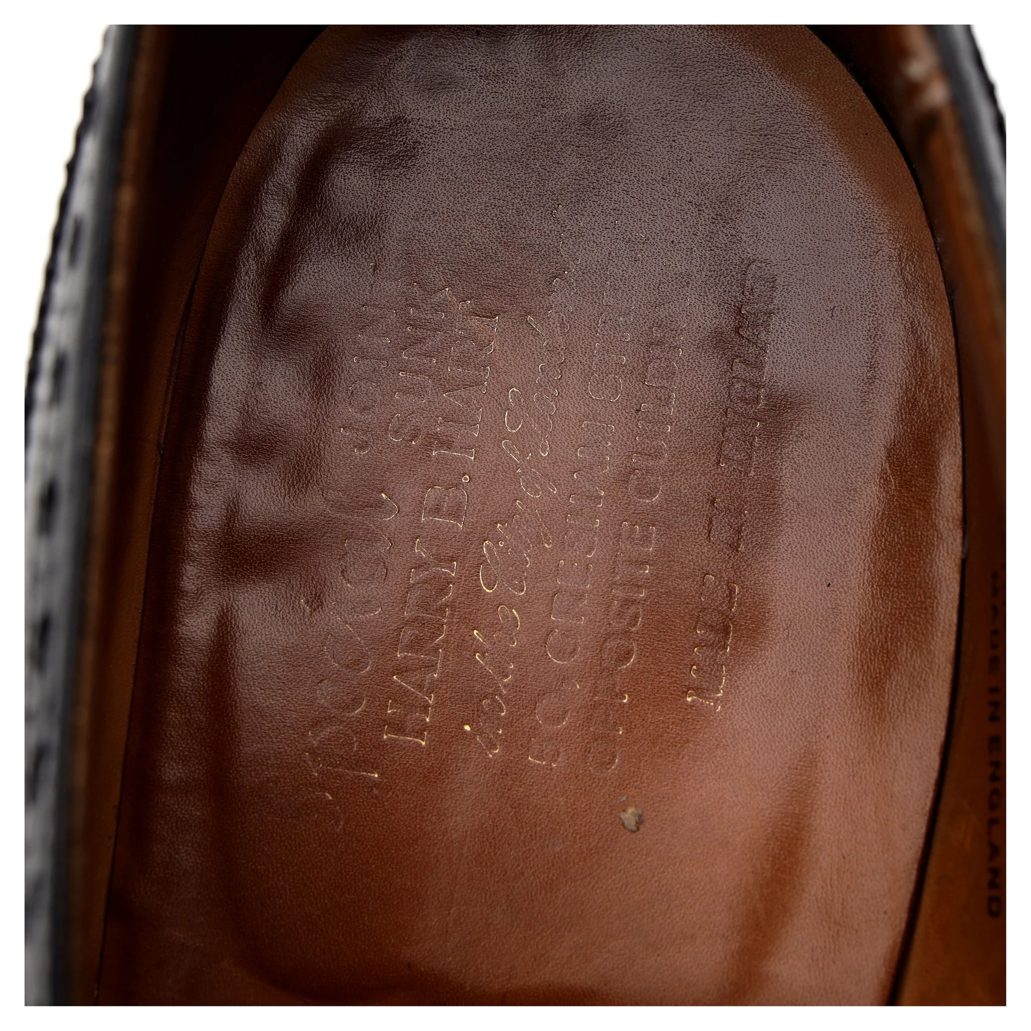 Black Leather Oxford Semi Brogues UK 11 F - Image 12