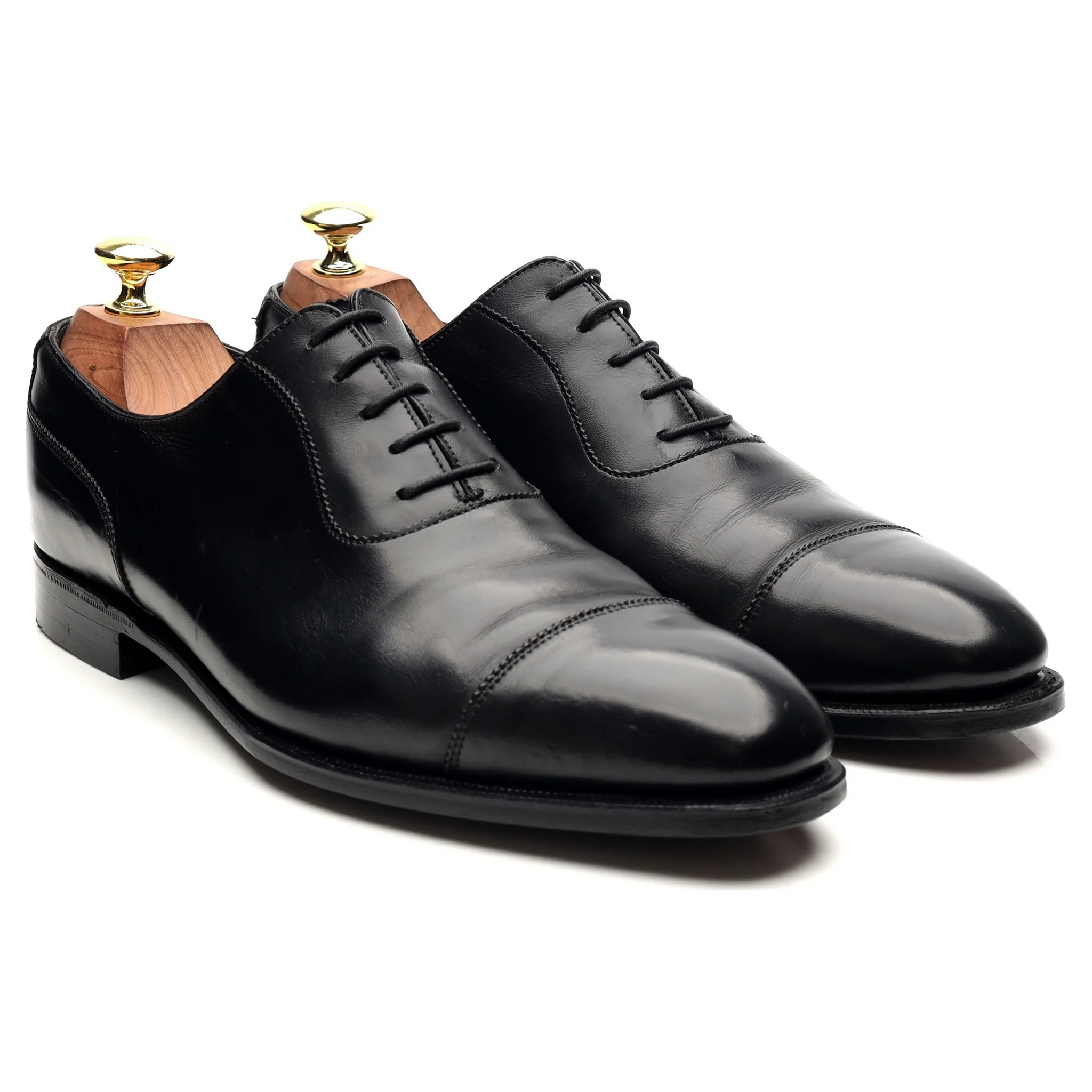 'Egerton' Black Leather Oxford UK 7.5 E - Image 7
