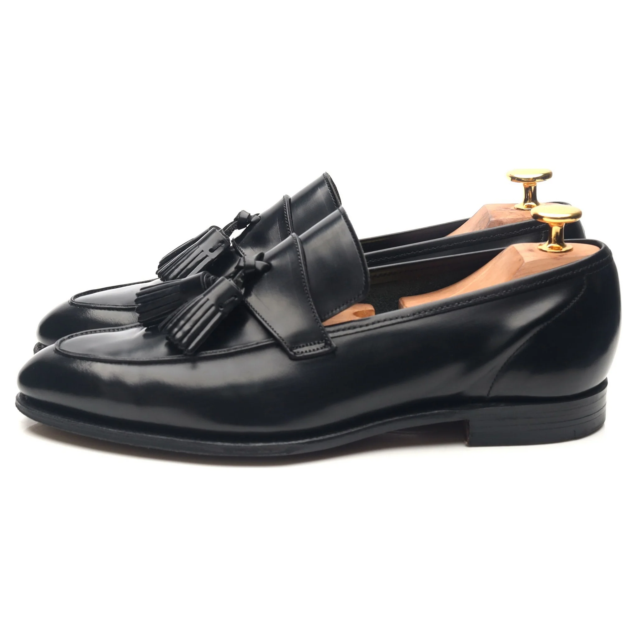Women's 'Sophie' Black Leather Tassel Loafers UK 5.5 C - Image 2