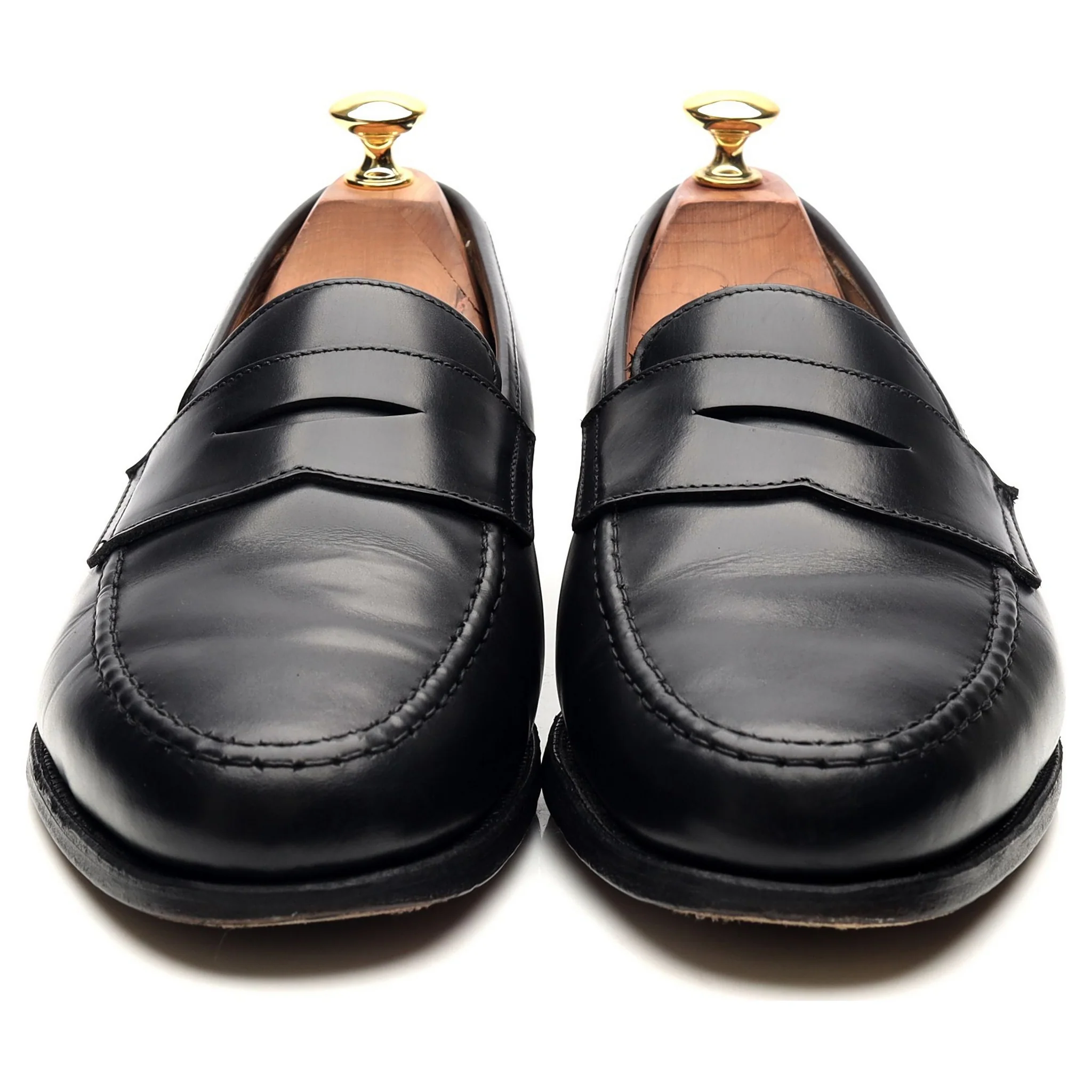 'Boston' Black Leather Loafers UK 9.5 E - Image 8