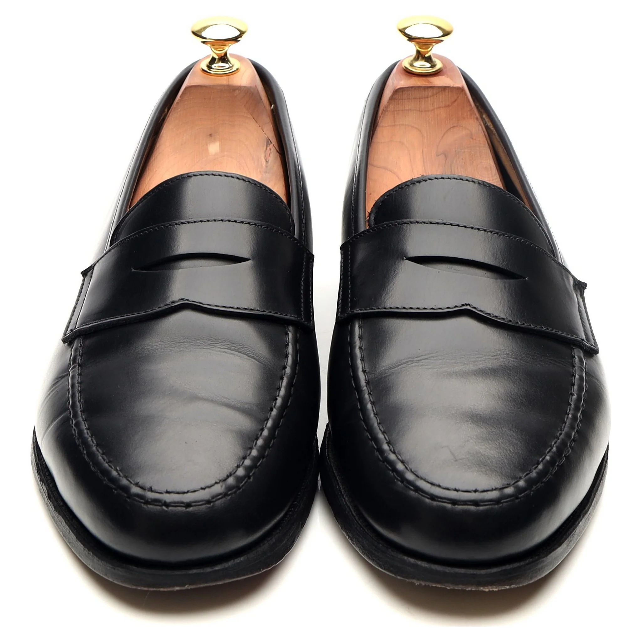 'Boston' Black Leather Loafers UK 9.5 E - Image 9