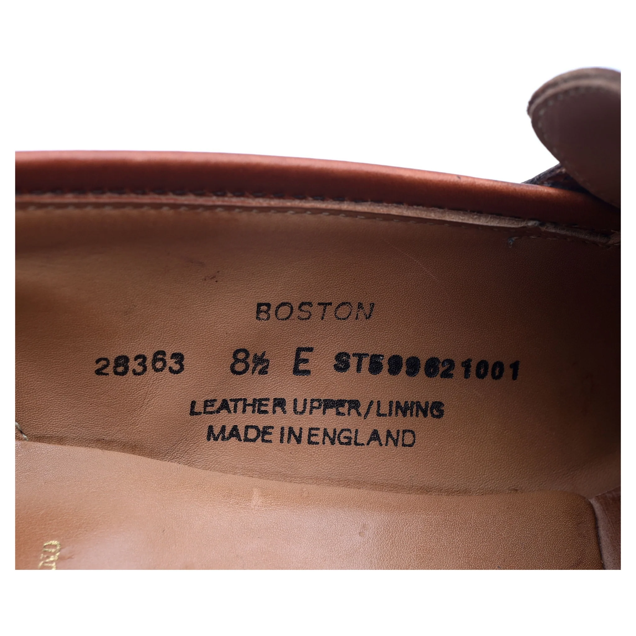 'Boston' Tan Brown Leather Loafers UK 8.5 E - Image 13