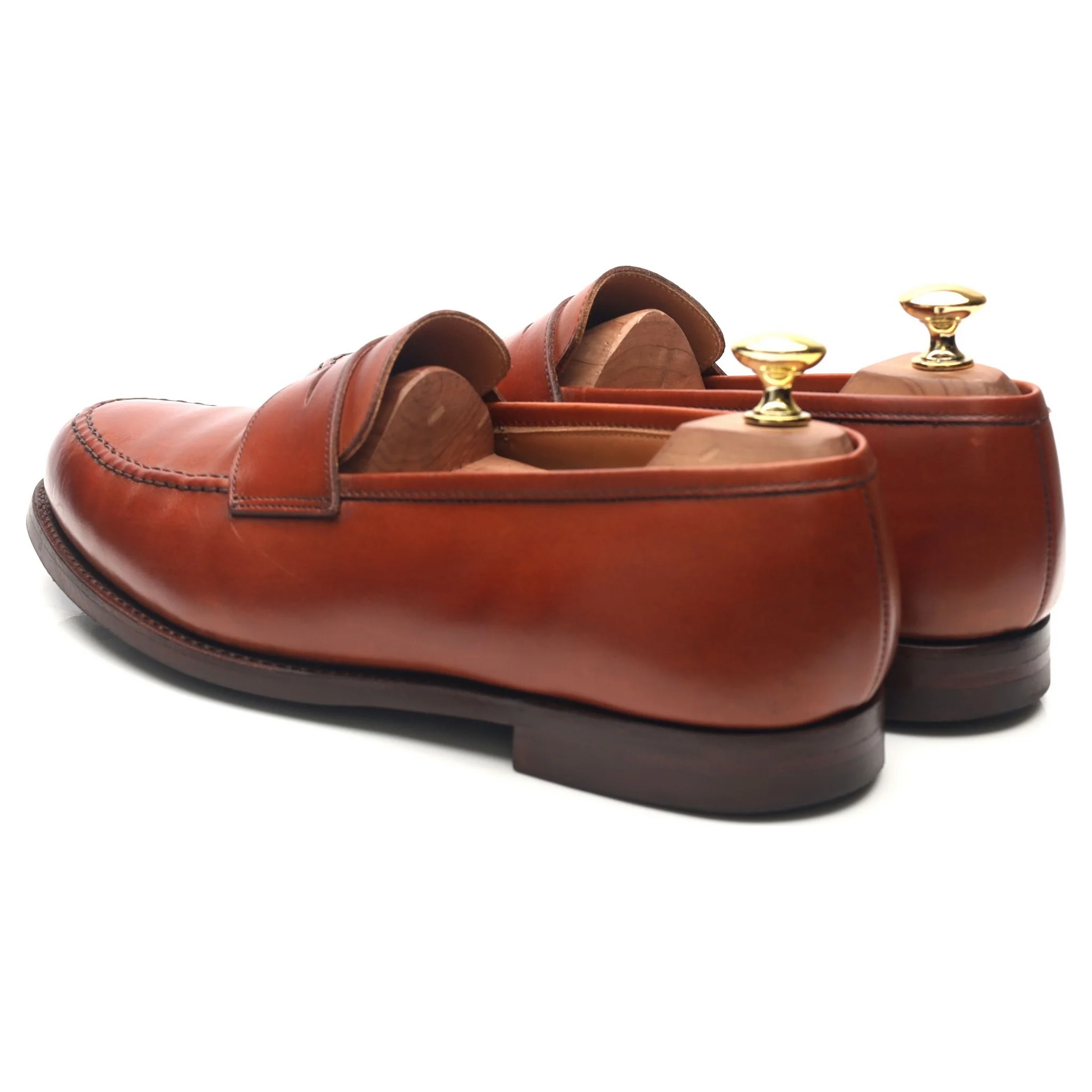 'Boston' Tan Brown Leather Loafers UK 8.5 E - Image 3