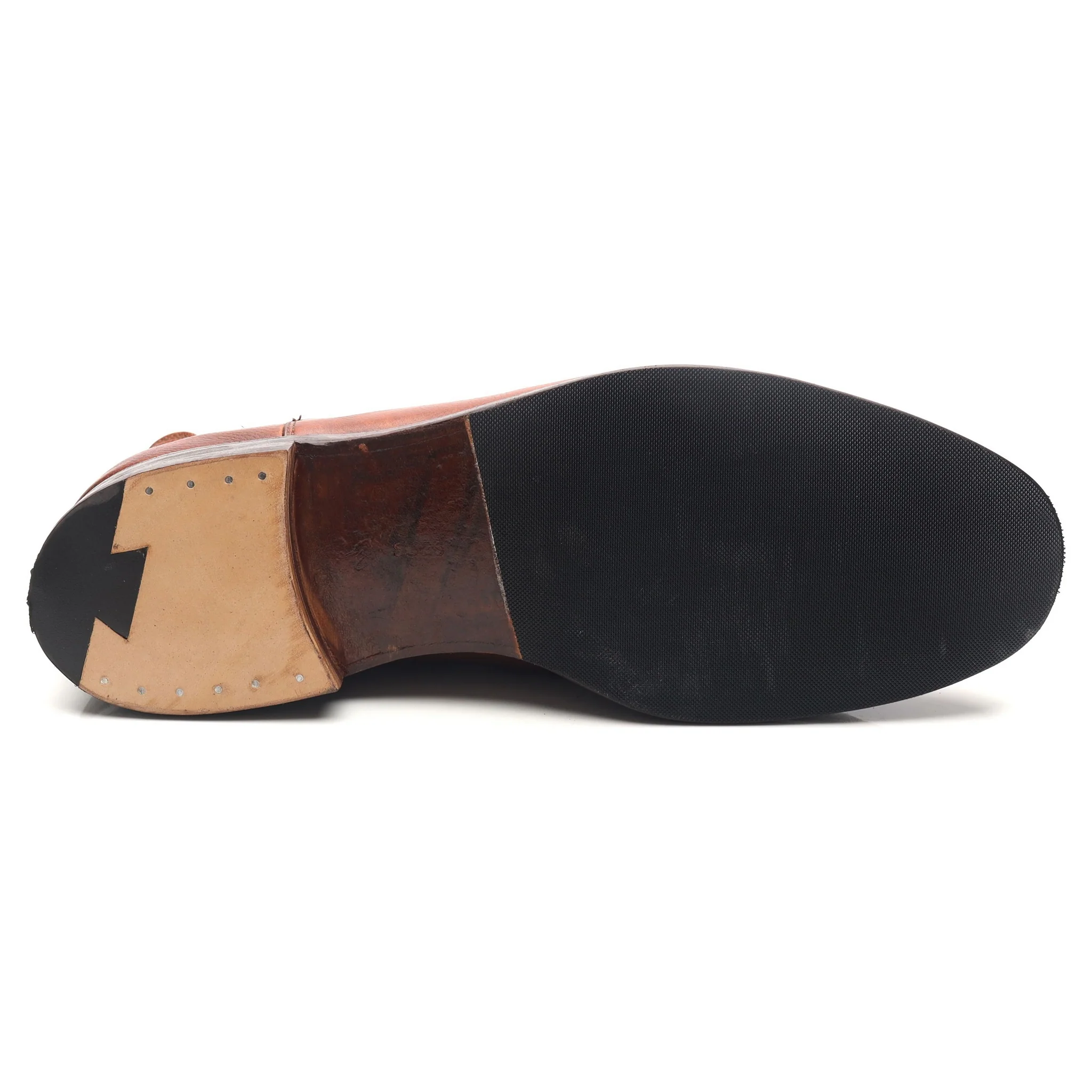 'Chelsea' Tan Brown Leather Chelsea Boots UK 10 E - Image 11