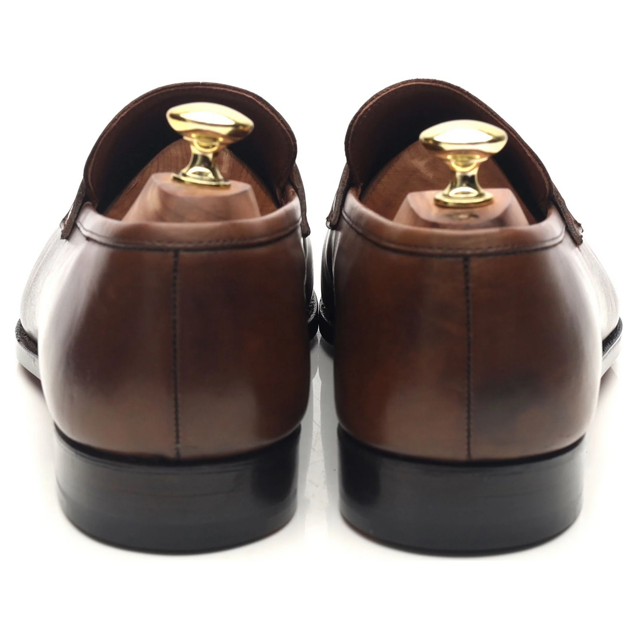 'Bury' Dark Brown Leather Loafers UK 7.5 E - Image 4