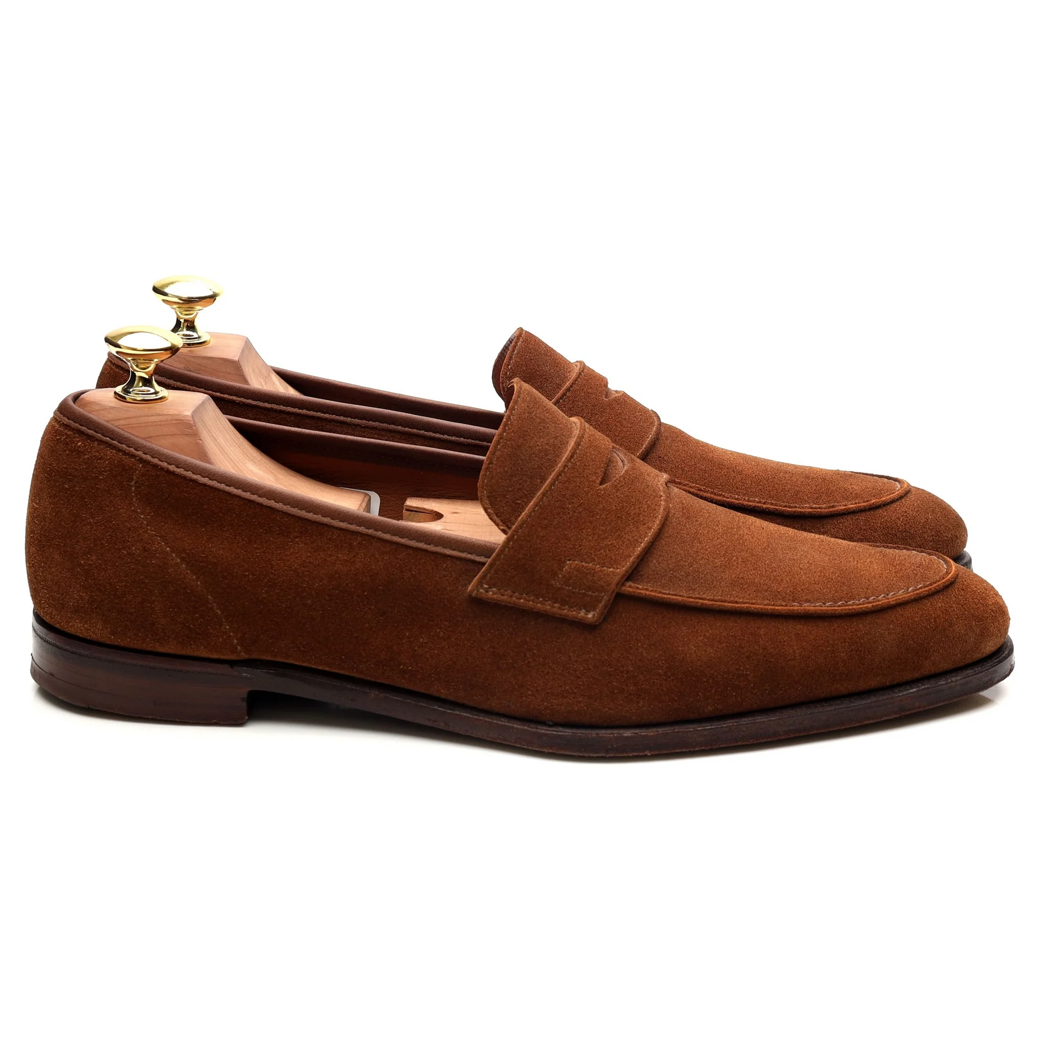 'Cadogan' Brown Suede Loafers UK 8 E - Image 6