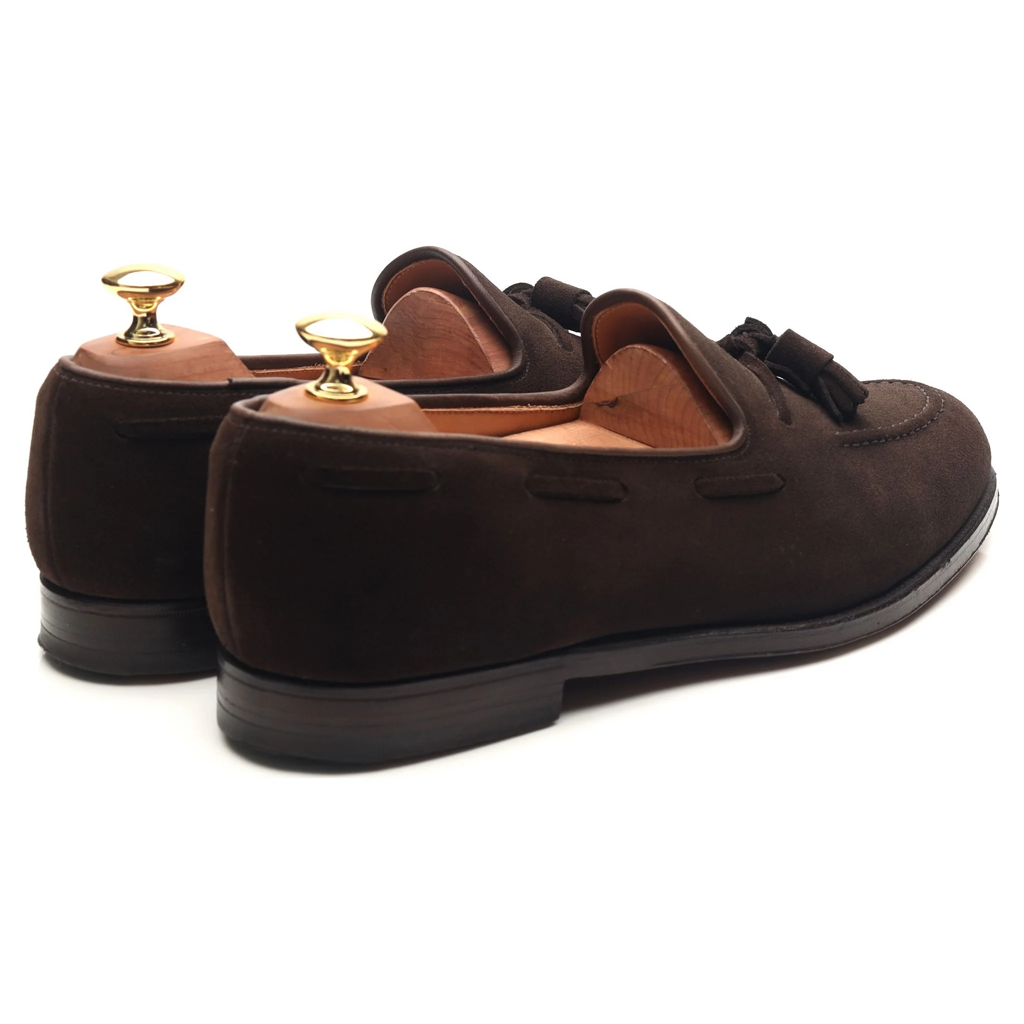 'Cavendish 2' Dark Brown Suede Tassel Loafers UK 9 E - Image 5