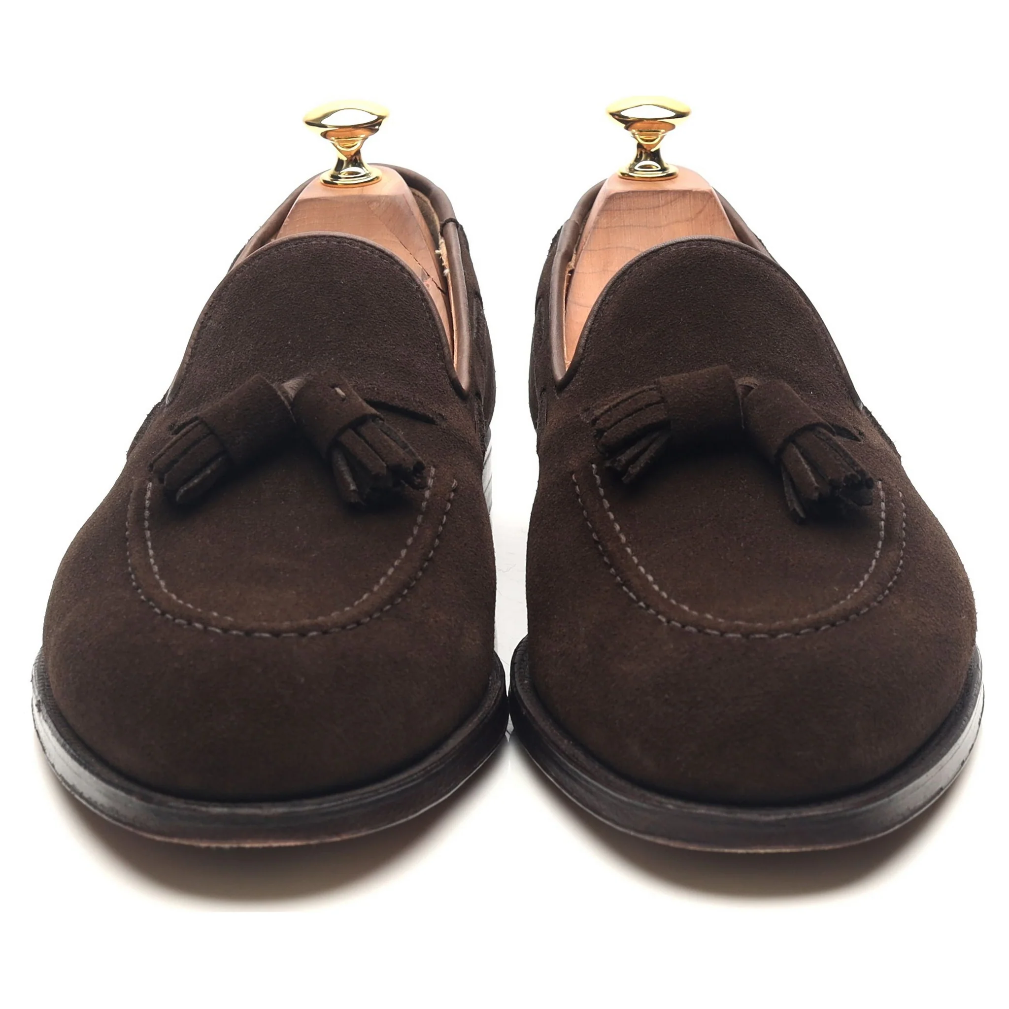 'Cavendish 2' Dark Brown Suede Tassel Loafers UK 9 E - Image 8