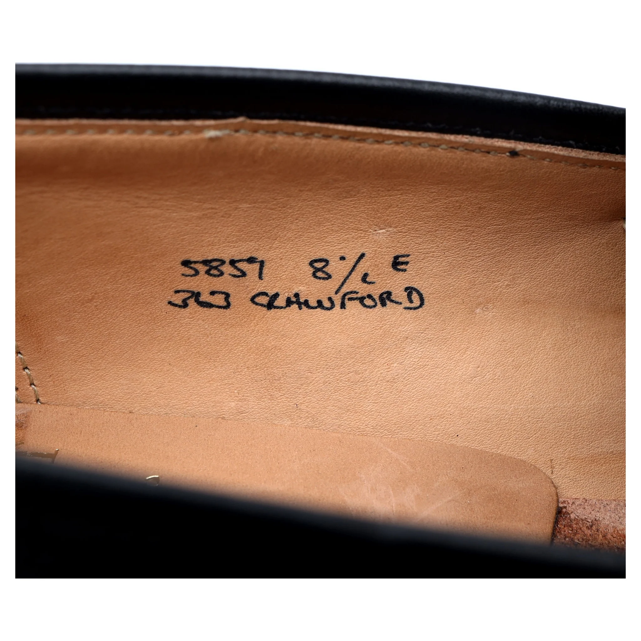'Crawford' Black Leather Loafers UK 8.5 E - Image 13