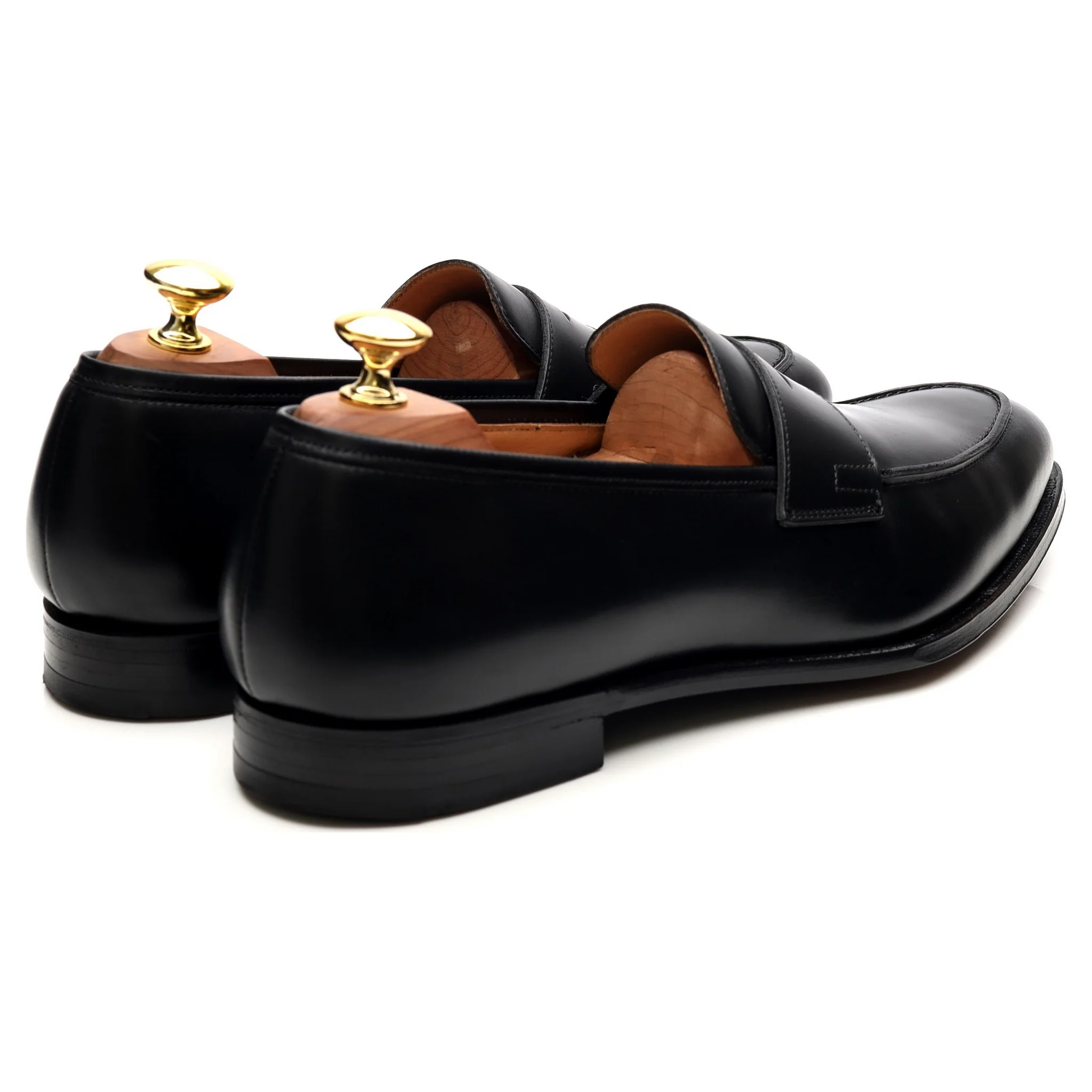 'Crawford' Black Leather Loafers UK 8.5 E - Image 5