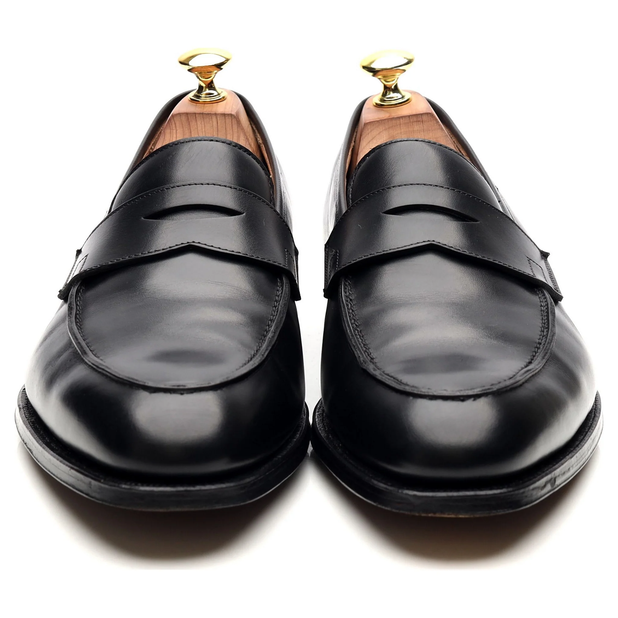 'Crawford' Black Leather Loafers UK 8.5 E - Image 8