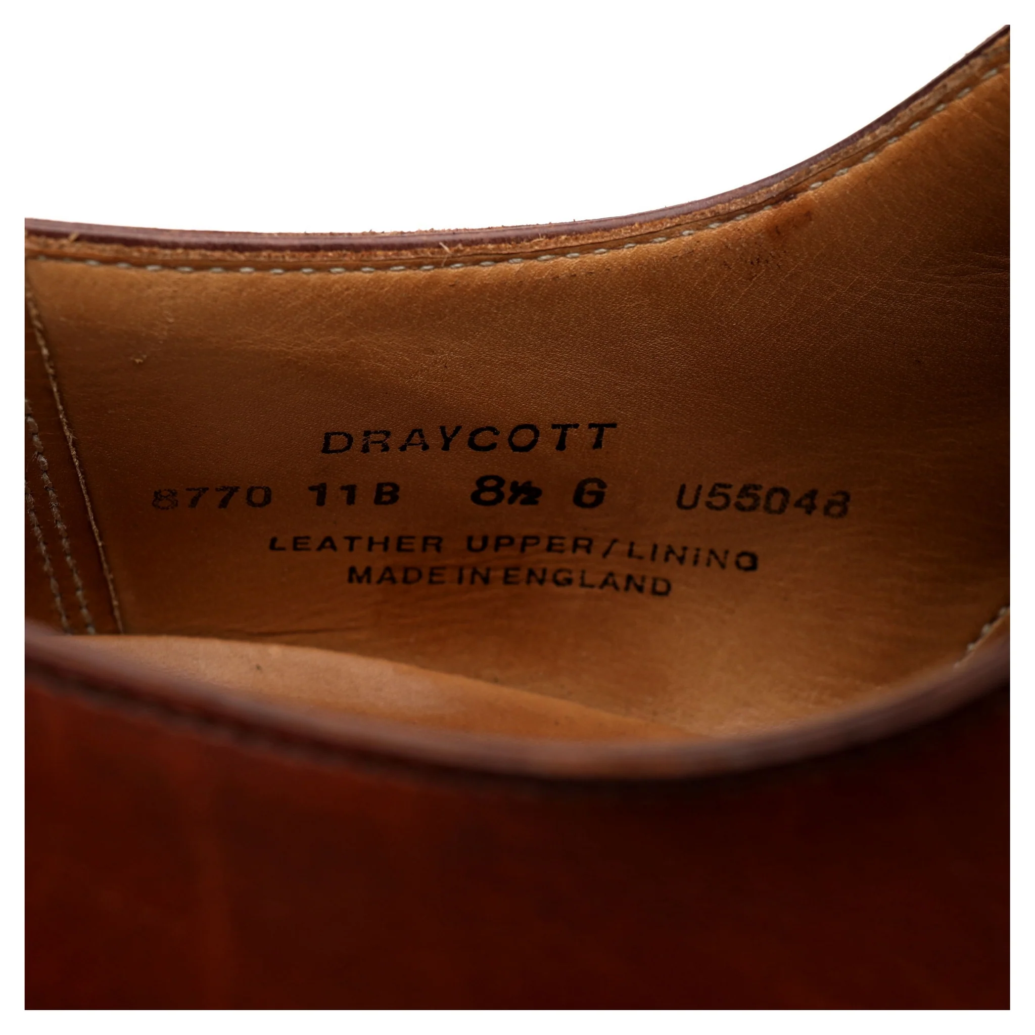 'Draycott' Tan Brown Leather Cap Toe Derby UK 8.5 G - Image 13