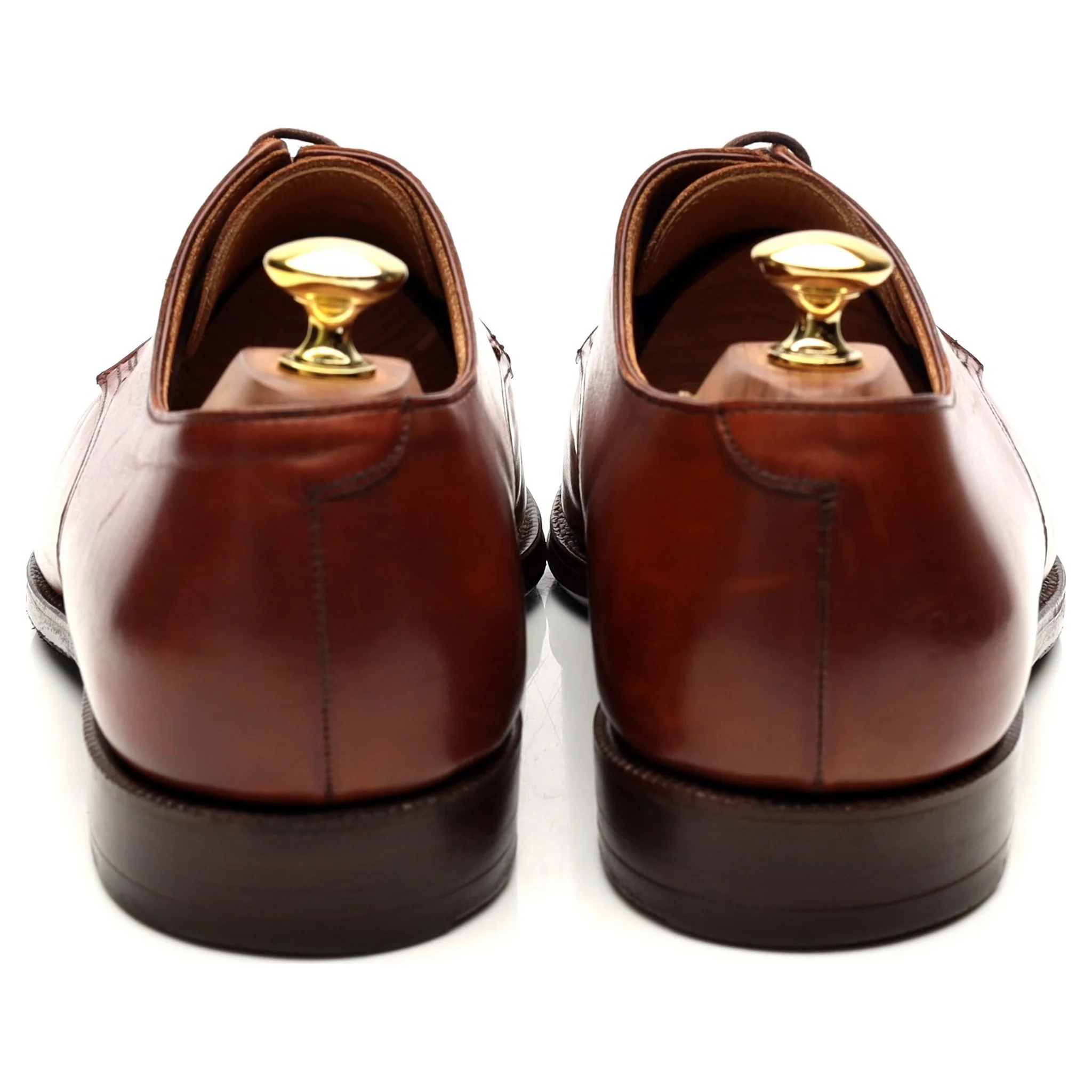 'Draycott' Tan Brown Leather Cap Toe Derby UK 8.5 G - Image 4