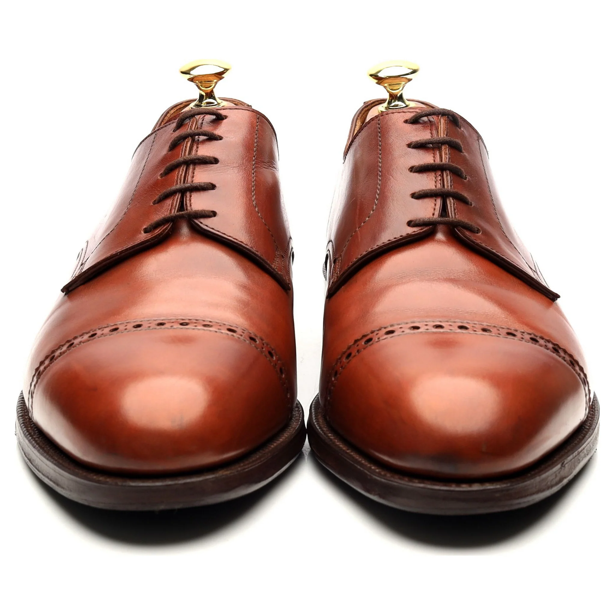 'Draycott' Tan Brown Leather Cap Toe Derby UK 8.5 G - Image 8