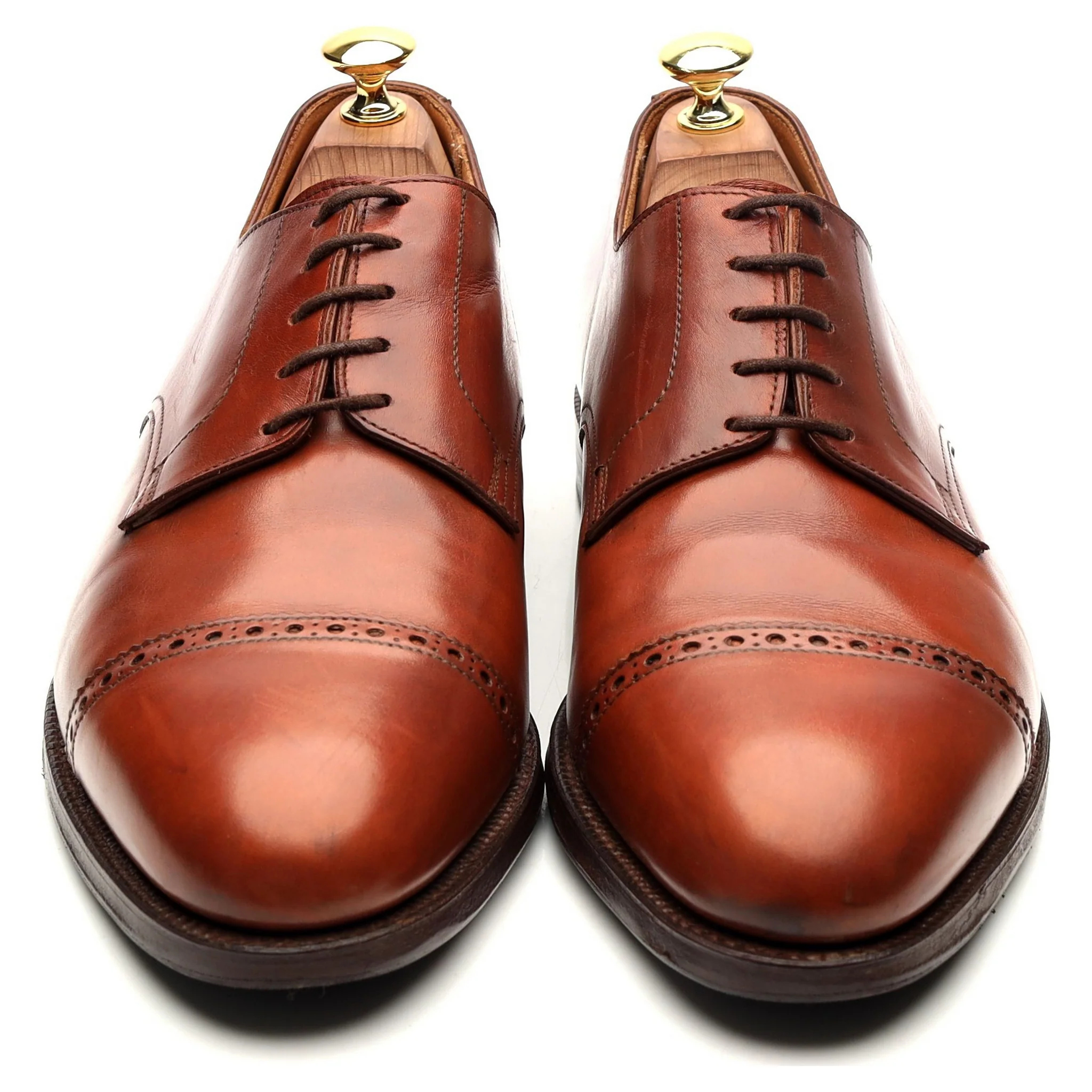 'Draycott' Tan Brown Leather Cap Toe Derby UK 8.5 G - Image 9