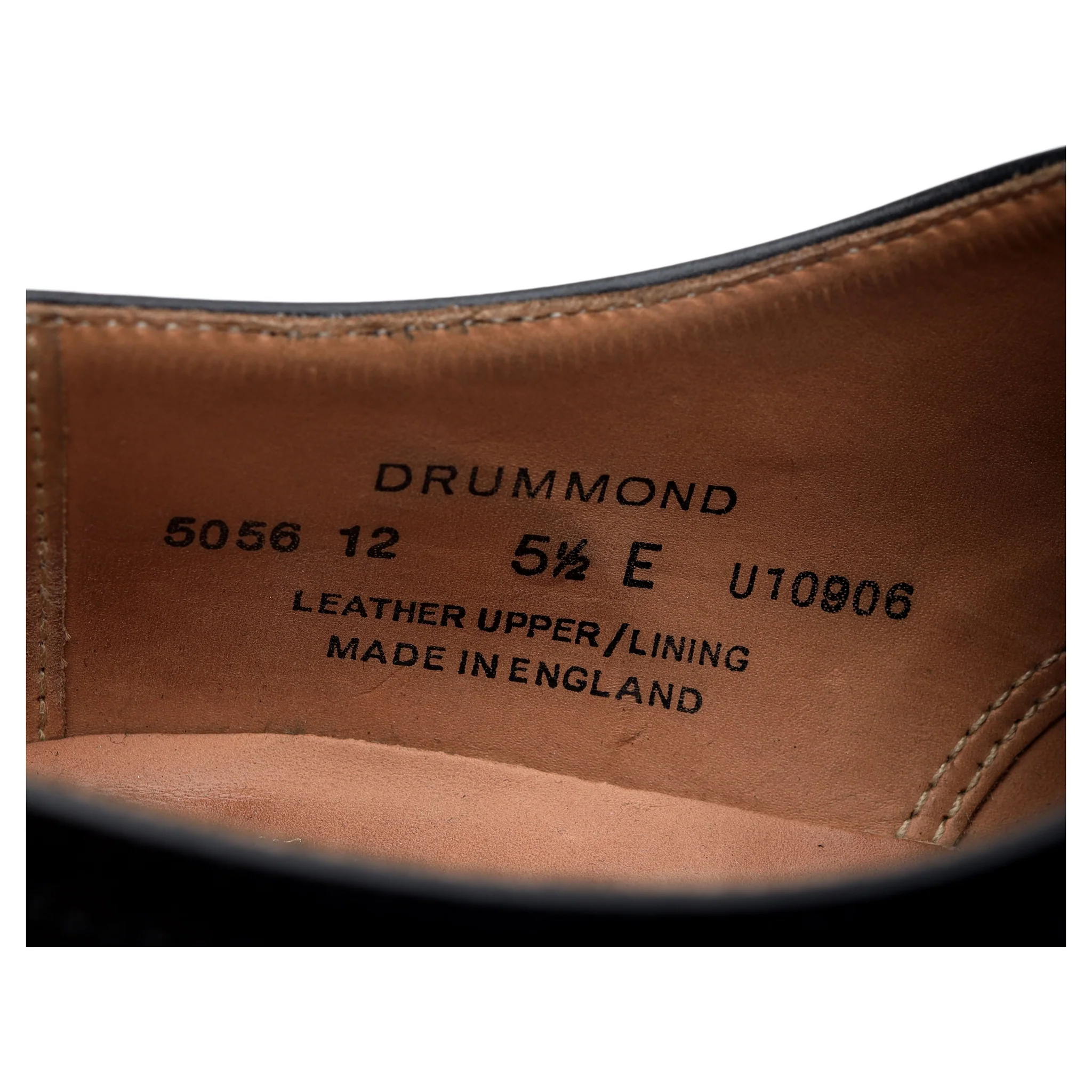 'Drummond' Black Leather Oxford Brogues UK 5.5 E - Image 13