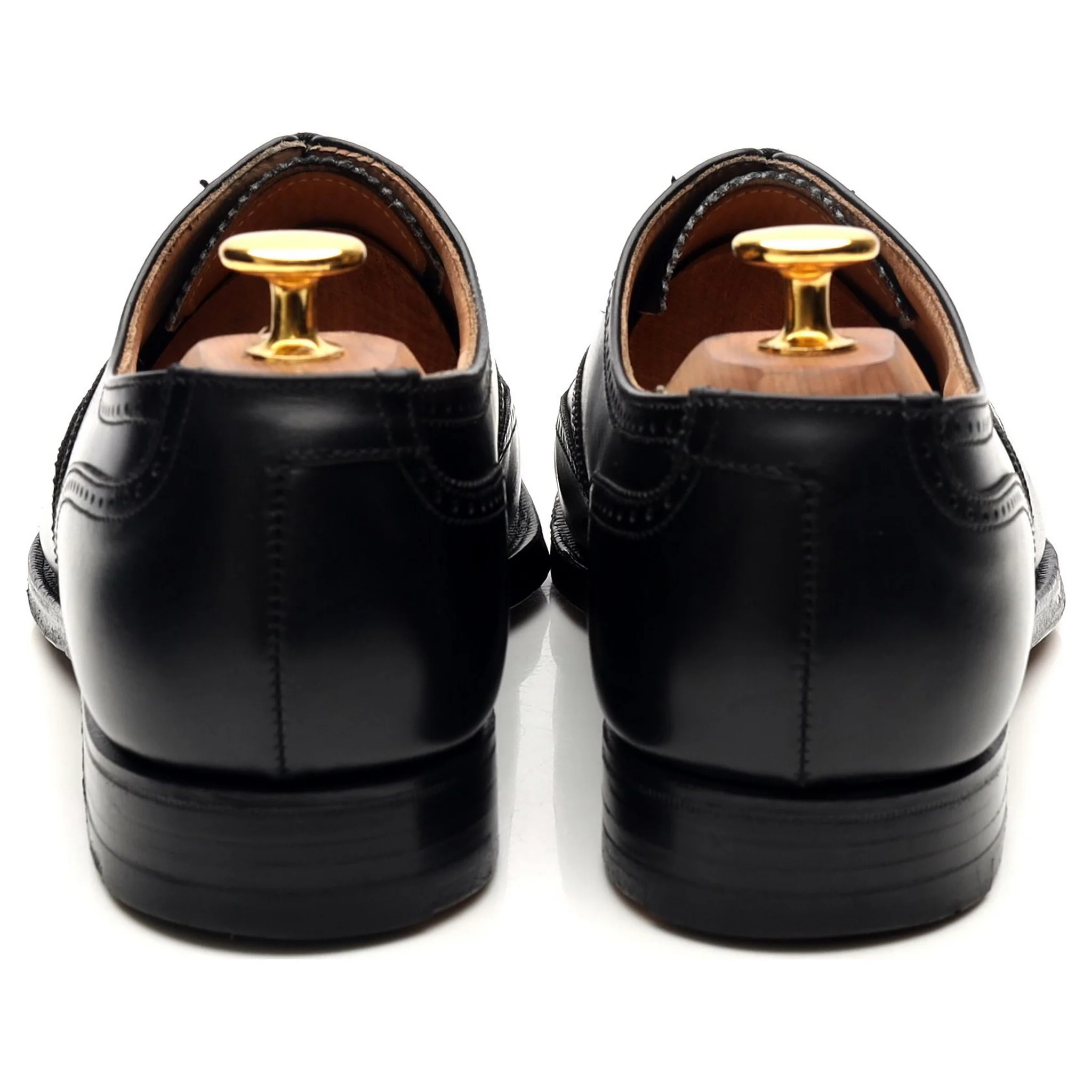 'Drummond' Black Leather Oxford Brogues UK 5.5 E - Image 4
