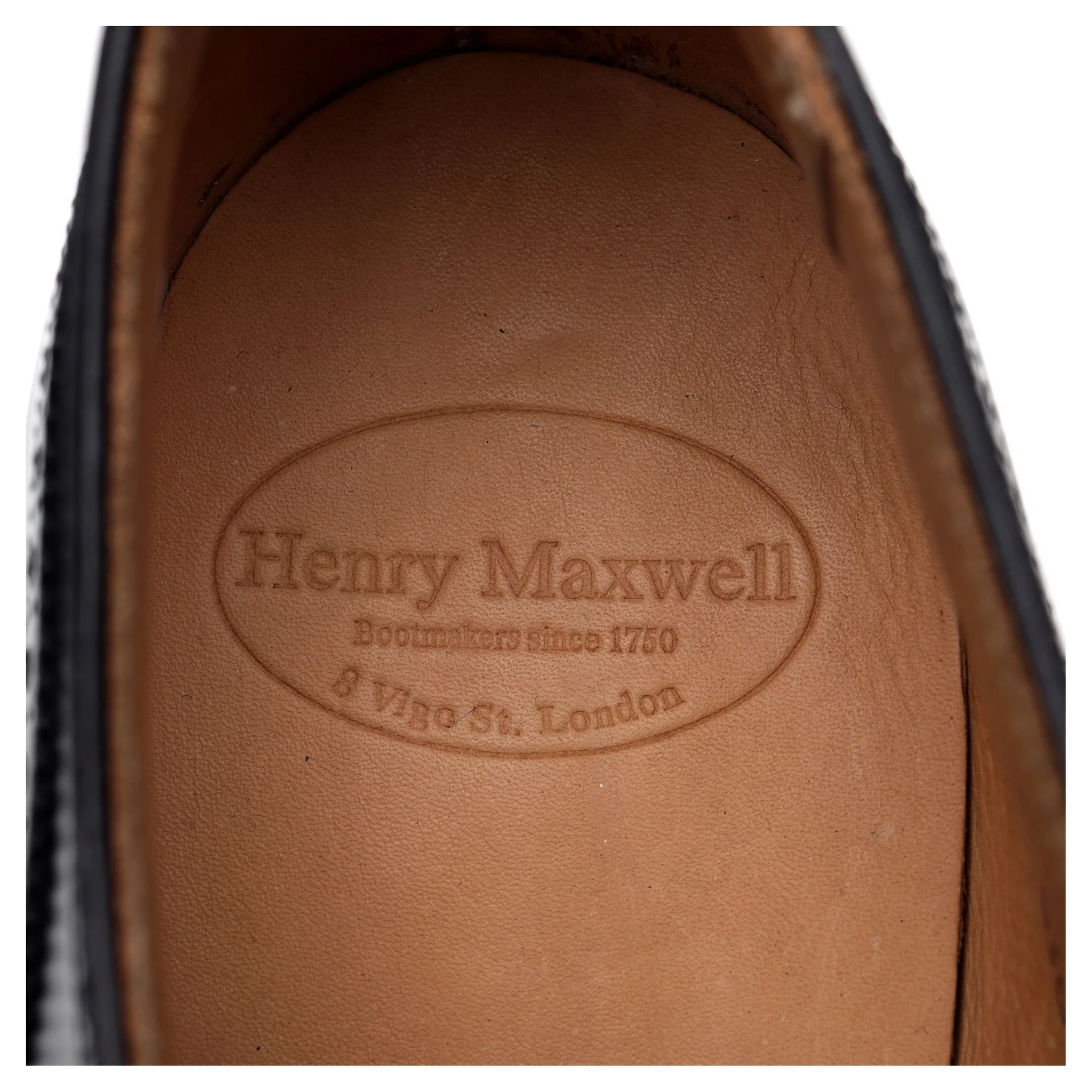 Henry Maxwell Black Leather Brogues UK 10.5 E - Image 12