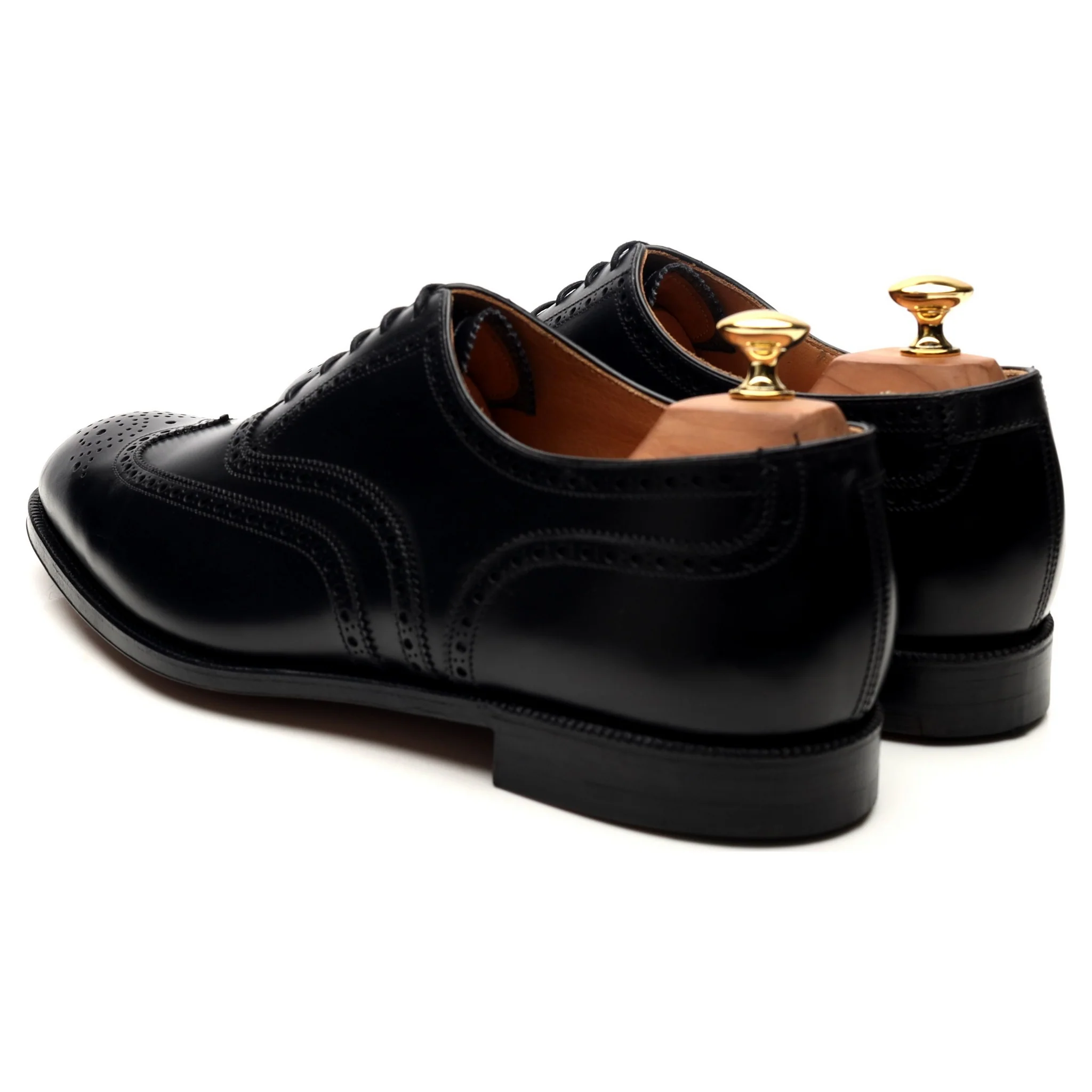 Henry Maxwell Black Leather Brogues UK 10.5 E - Image 3