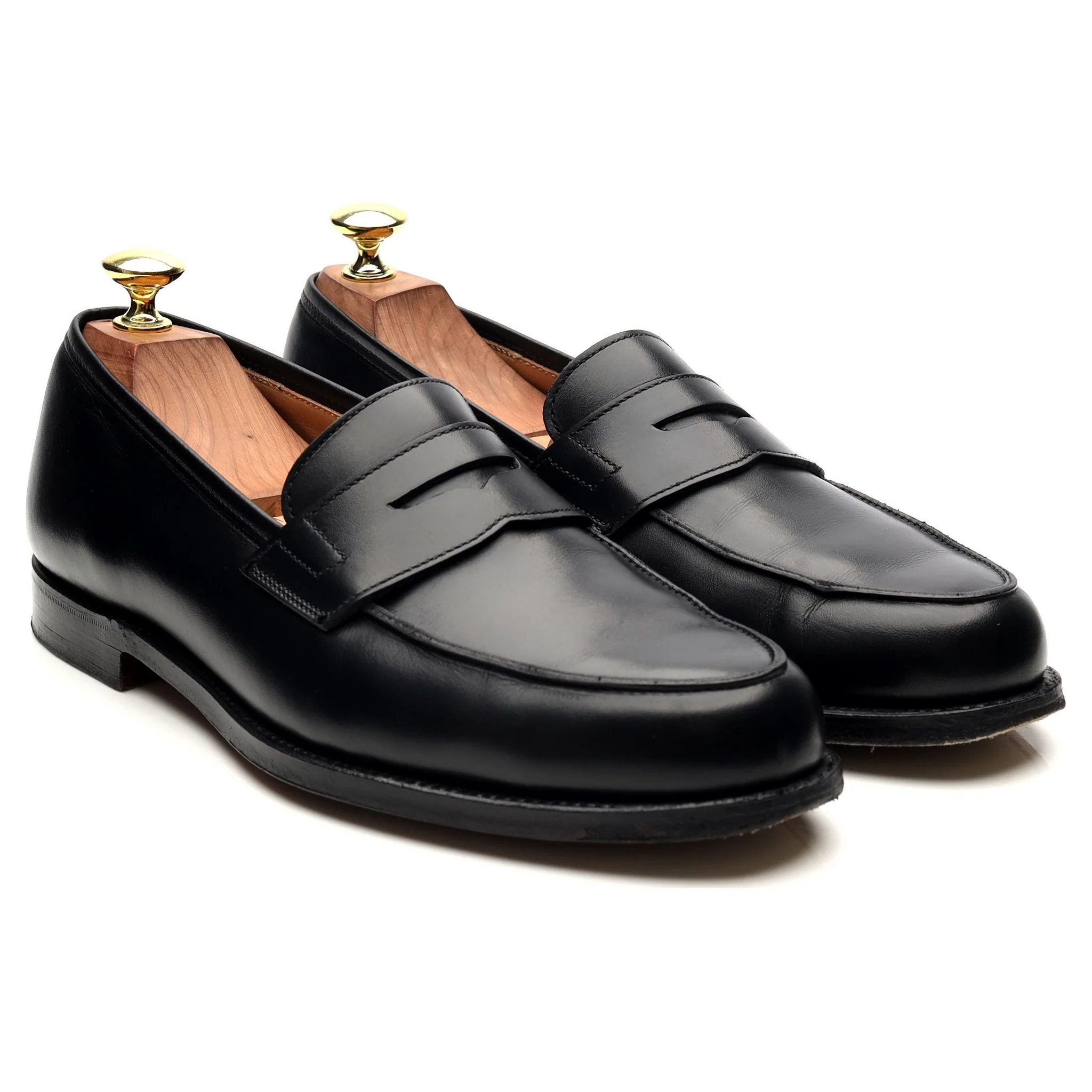 'Grantham 2' Black Leather Loafers UK 7 E - Image 7