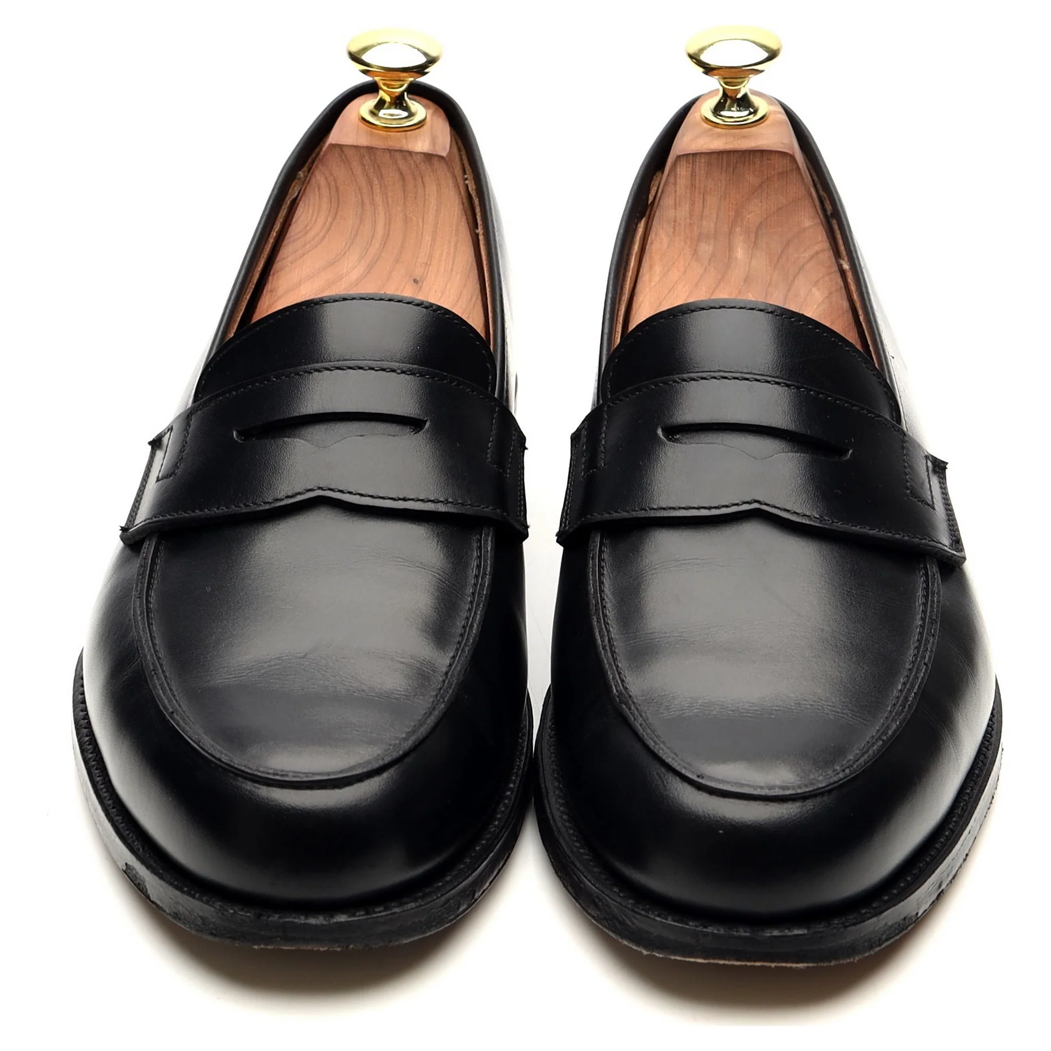 'Grantham 2' Black Leather Loafers UK 7 E - Image 9