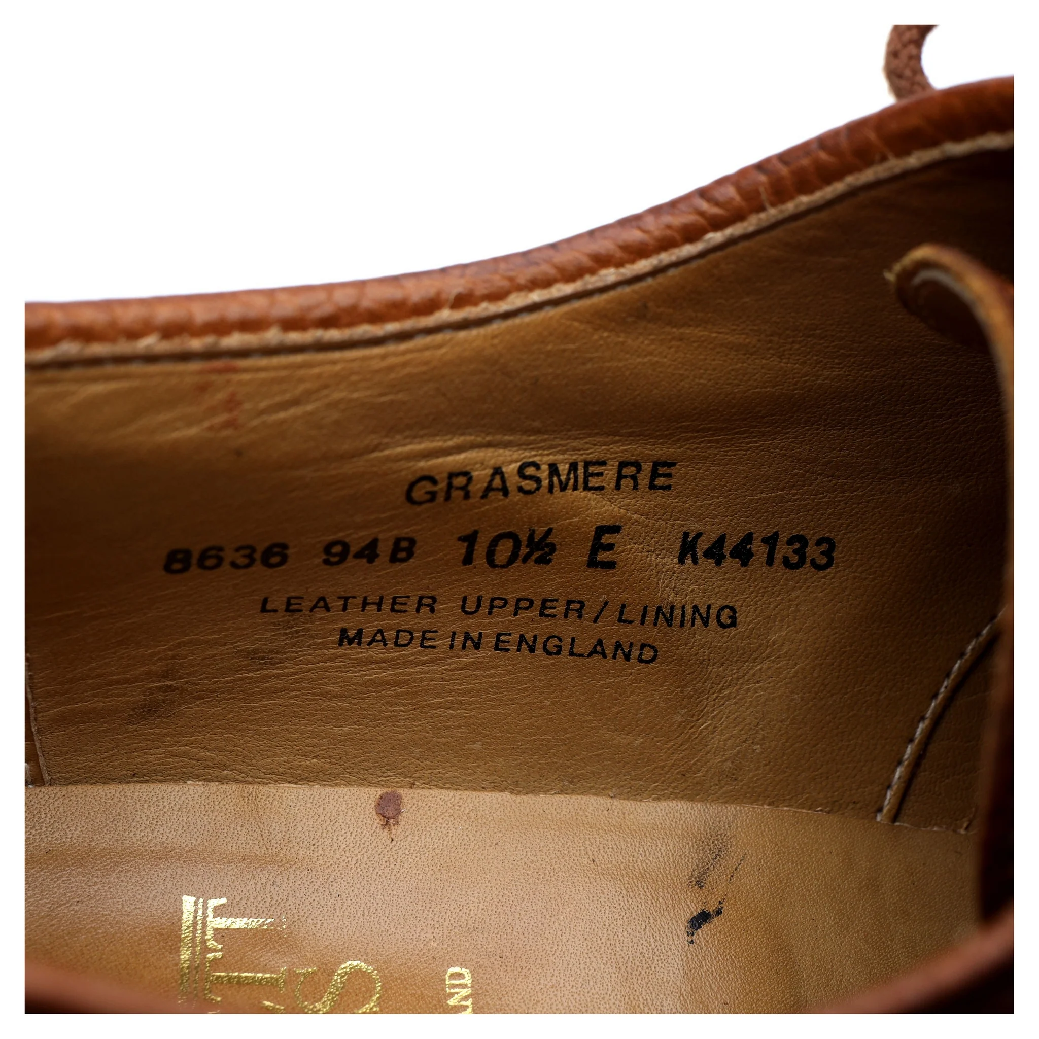 'Grasmere' Tan Brown Leather Derby UK 10.5 E - Image 13