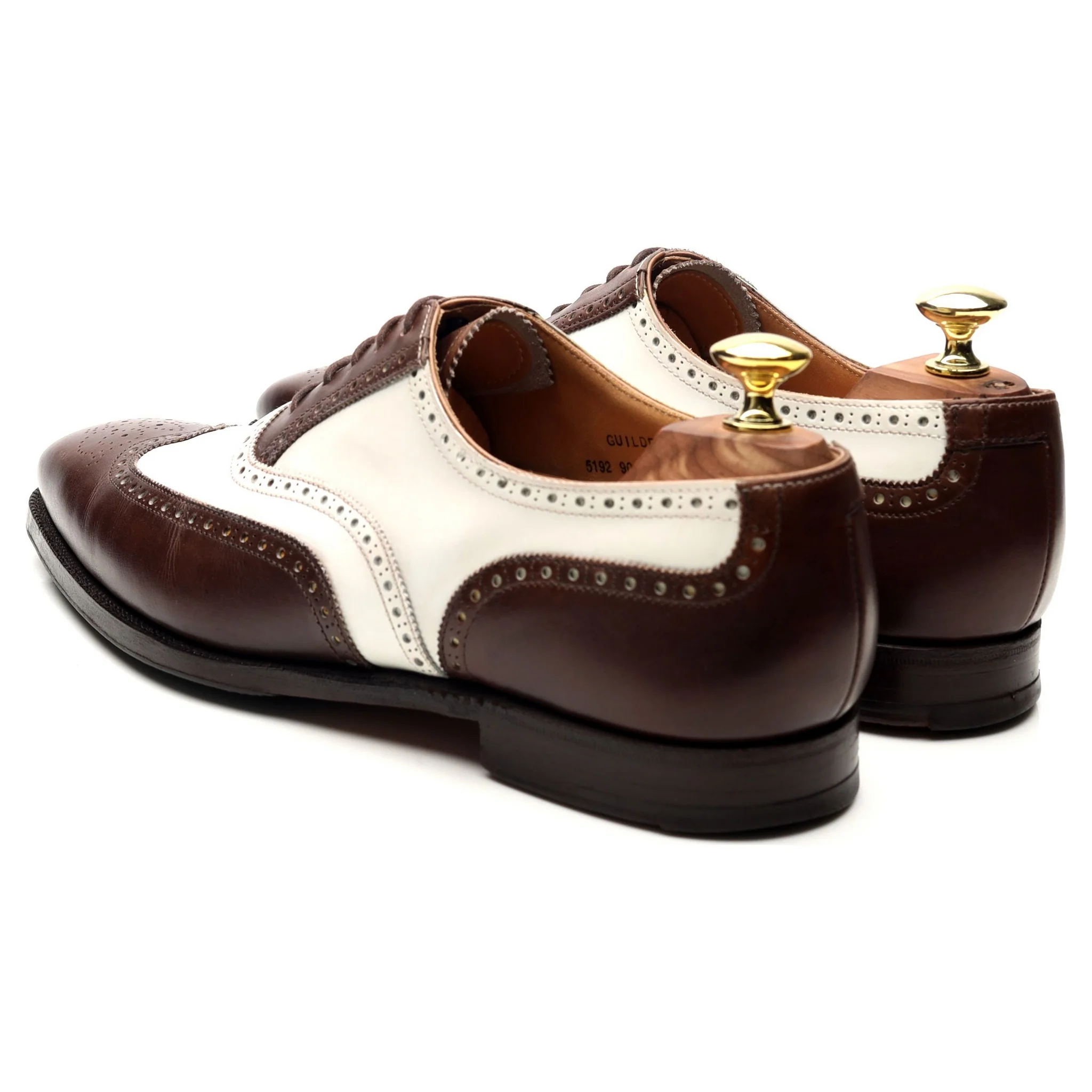 'Guildford' Brown White Leather Spectator Brogues UK 7 E - Image 3