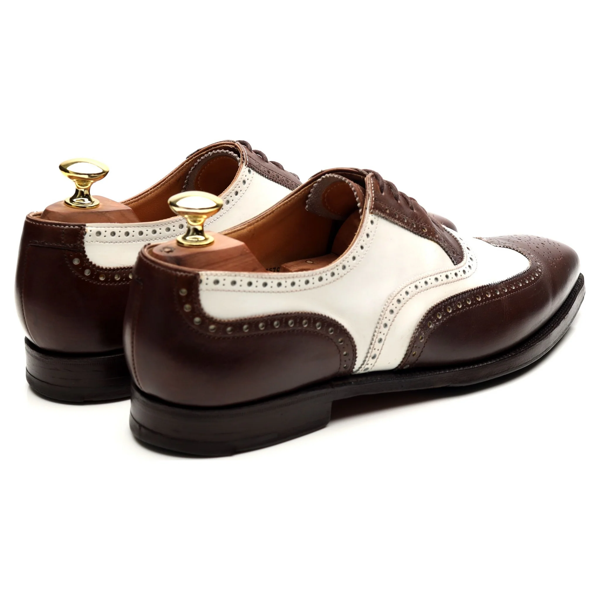 'Guildford' Brown White Leather Spectator Brogues UK 7 E - Image 5