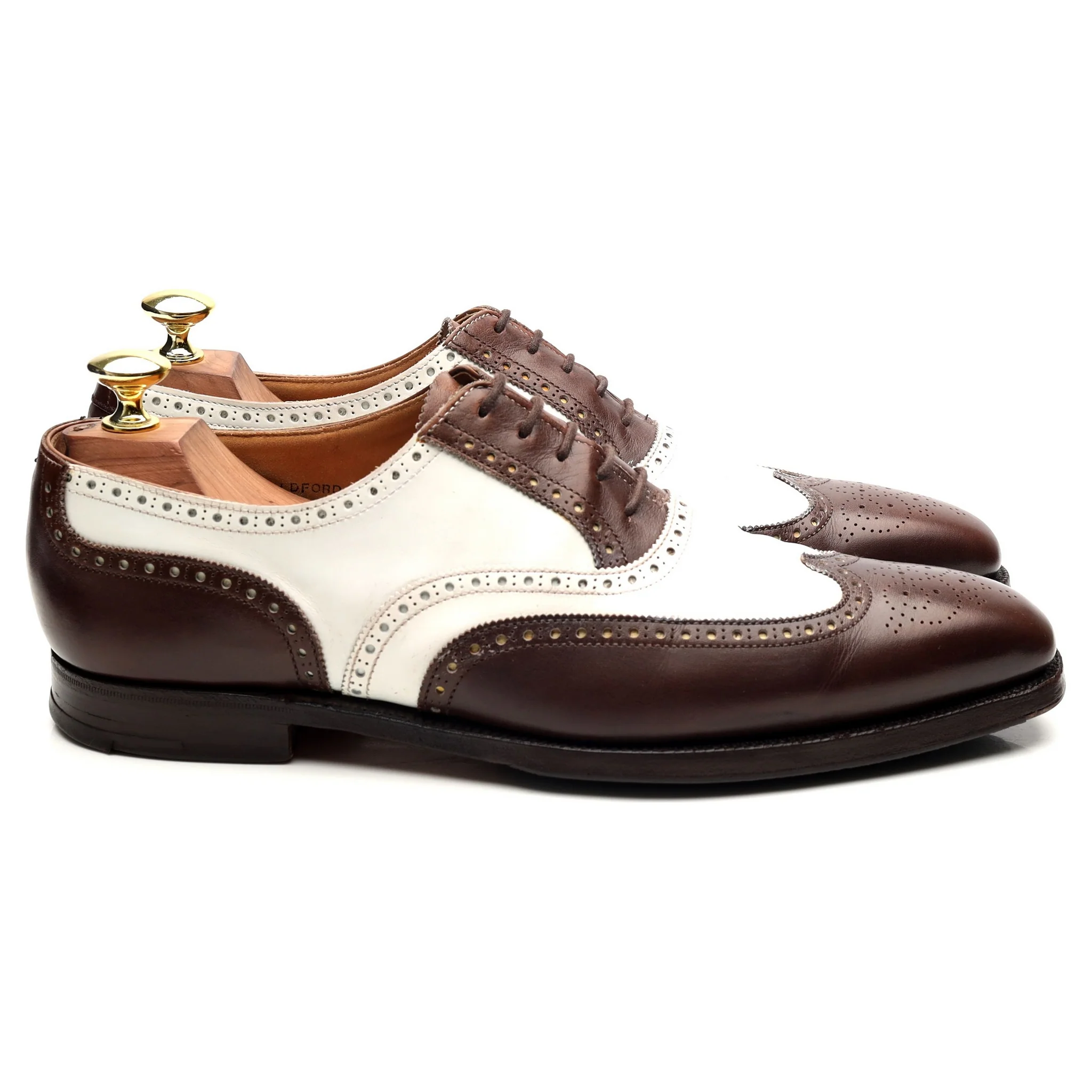 'Guildford' Brown White Leather Spectator Brogues UK 7 E - Image 6