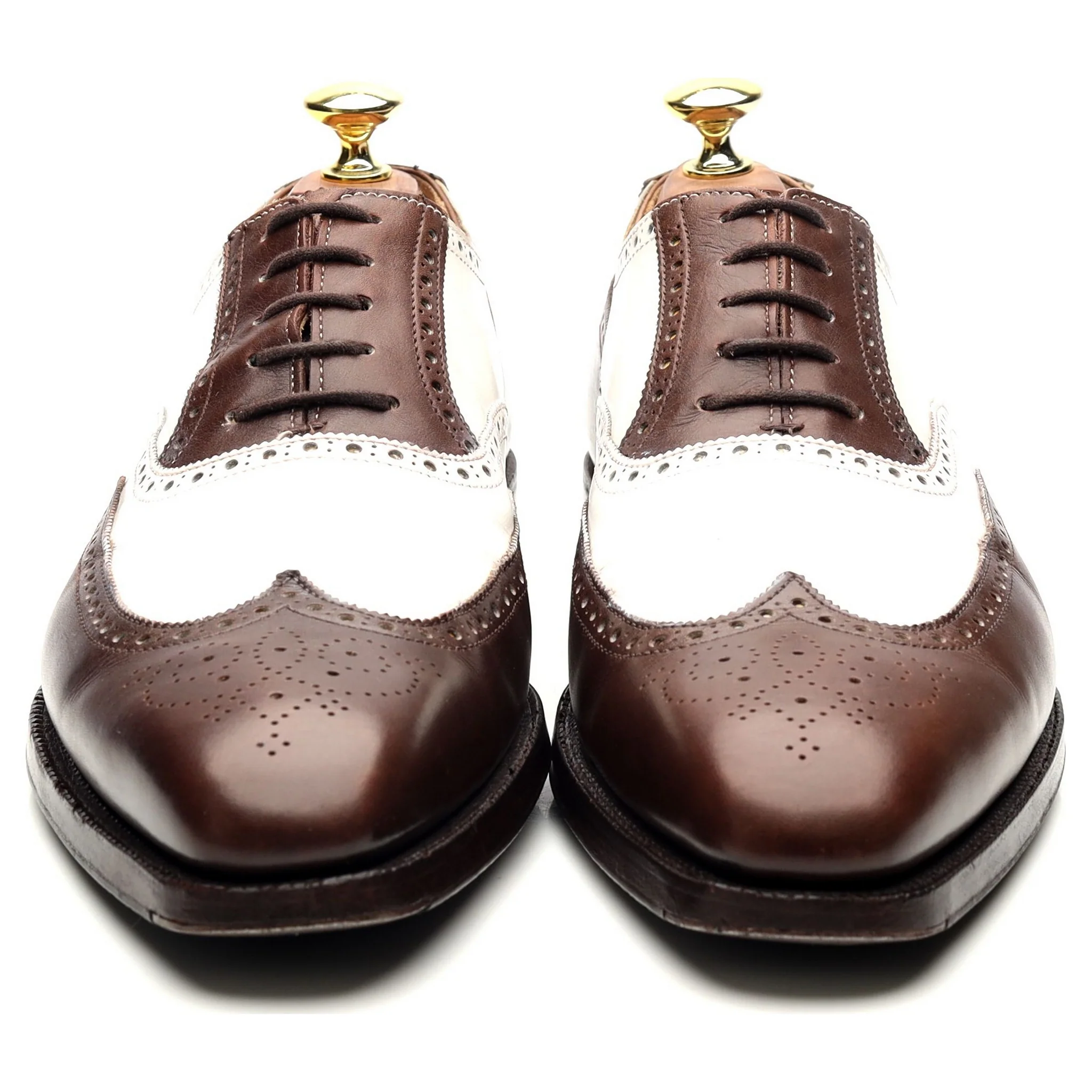 'Guildford' Brown White Leather Spectator Brogues UK 7 E - Image 8