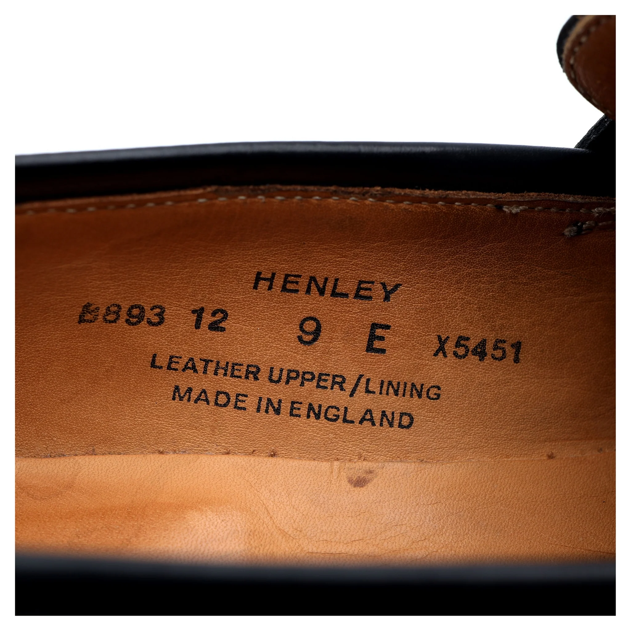 'Henley' Black Leather Loafers UK 9 E - Image 13