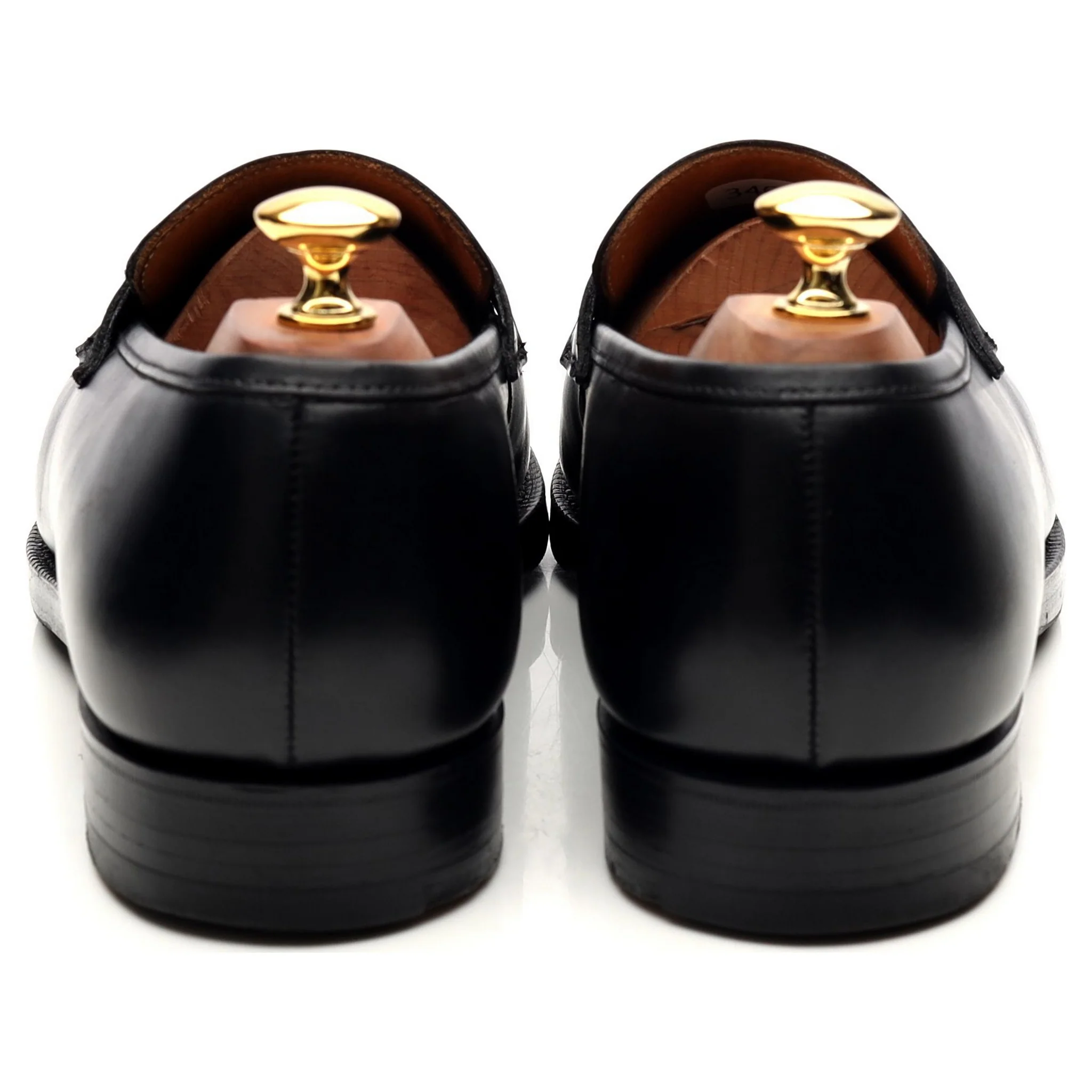 'Henley' Black Leather Loafers UK 9 E - Image 4