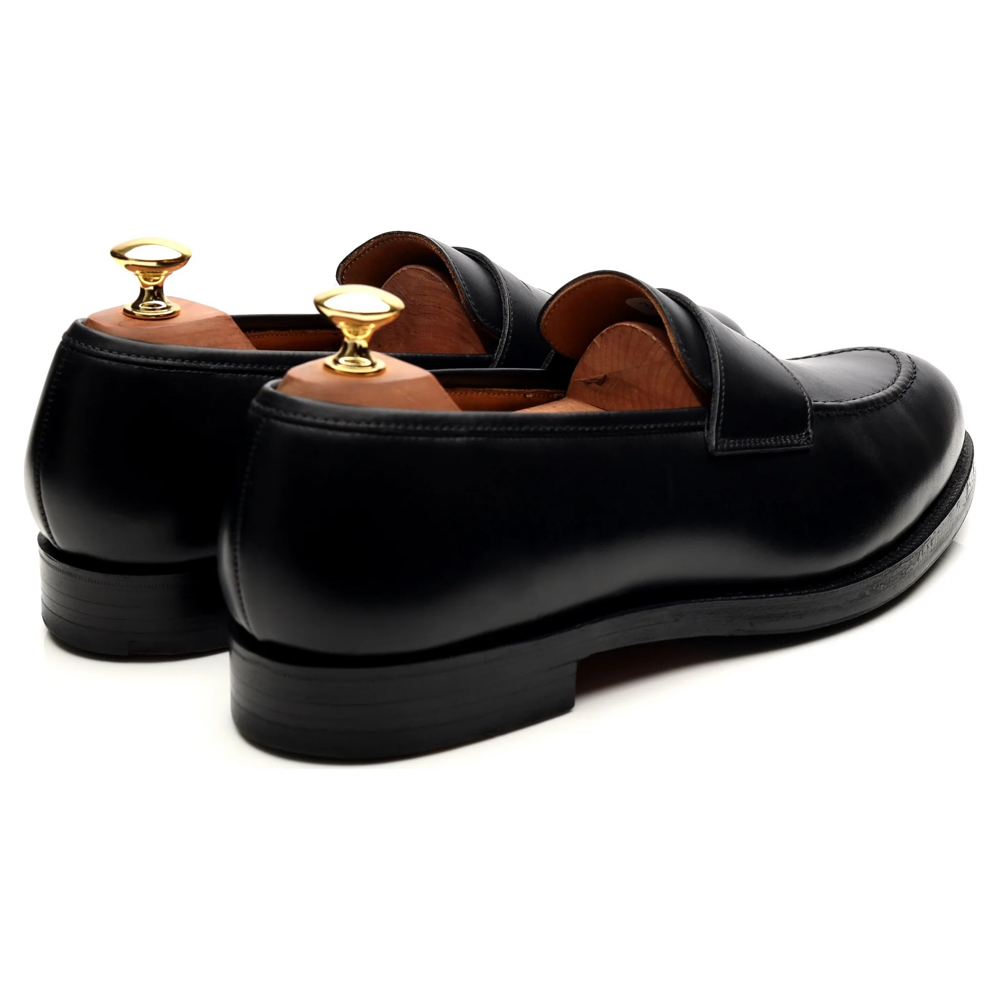 'Henley' Black Leather Loafers UK 9 E - Image 5