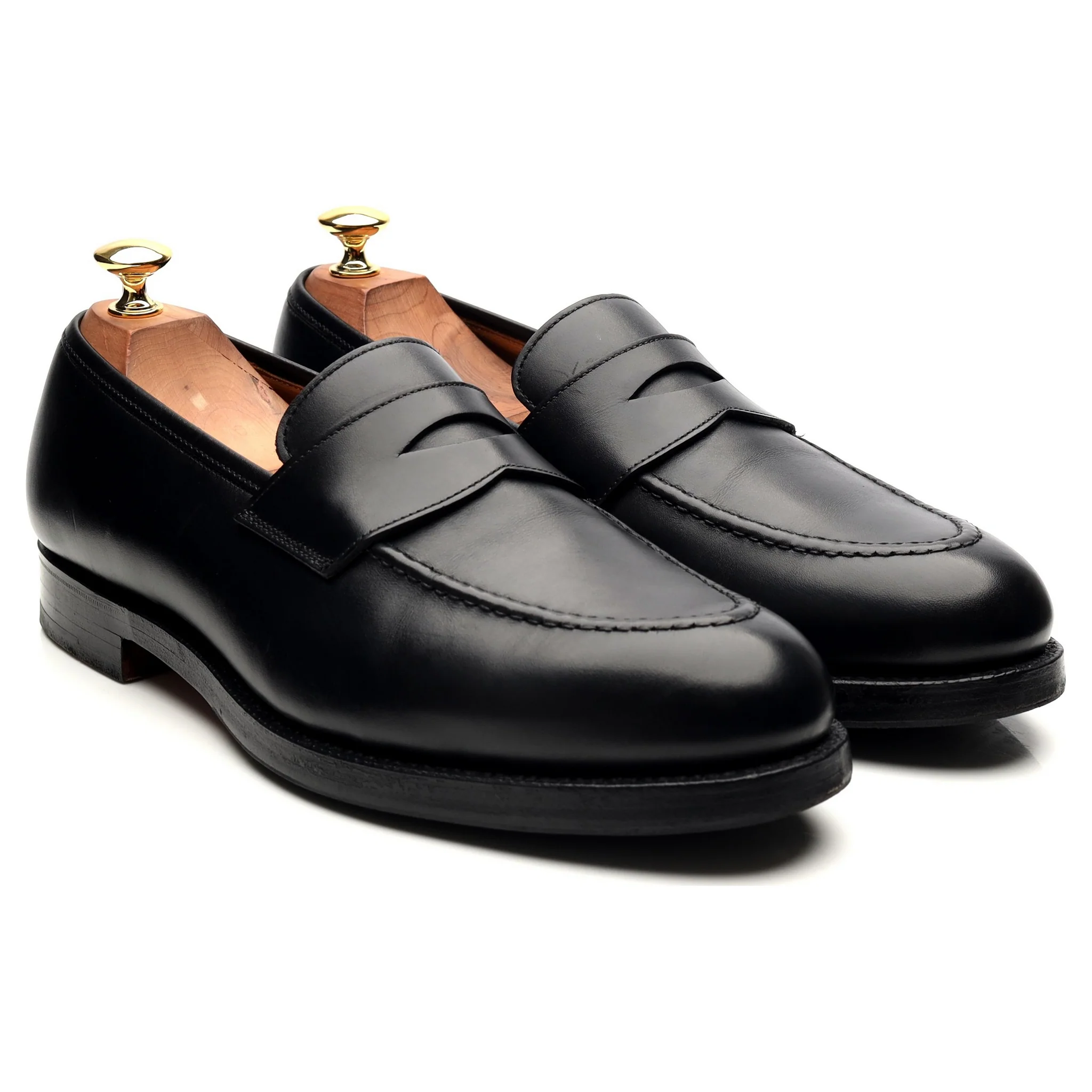 'Henley' Black Leather Loafers UK 9 E - Image 7